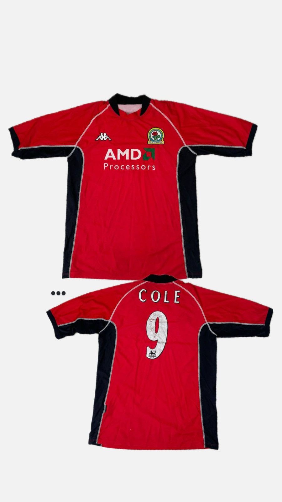 Kappa Vintage Kappa BLACKBURN 2002 2003 Cole #9 Away Shirt Jersey Size US XL / EU 56 / 4 - 1 Thumbnail