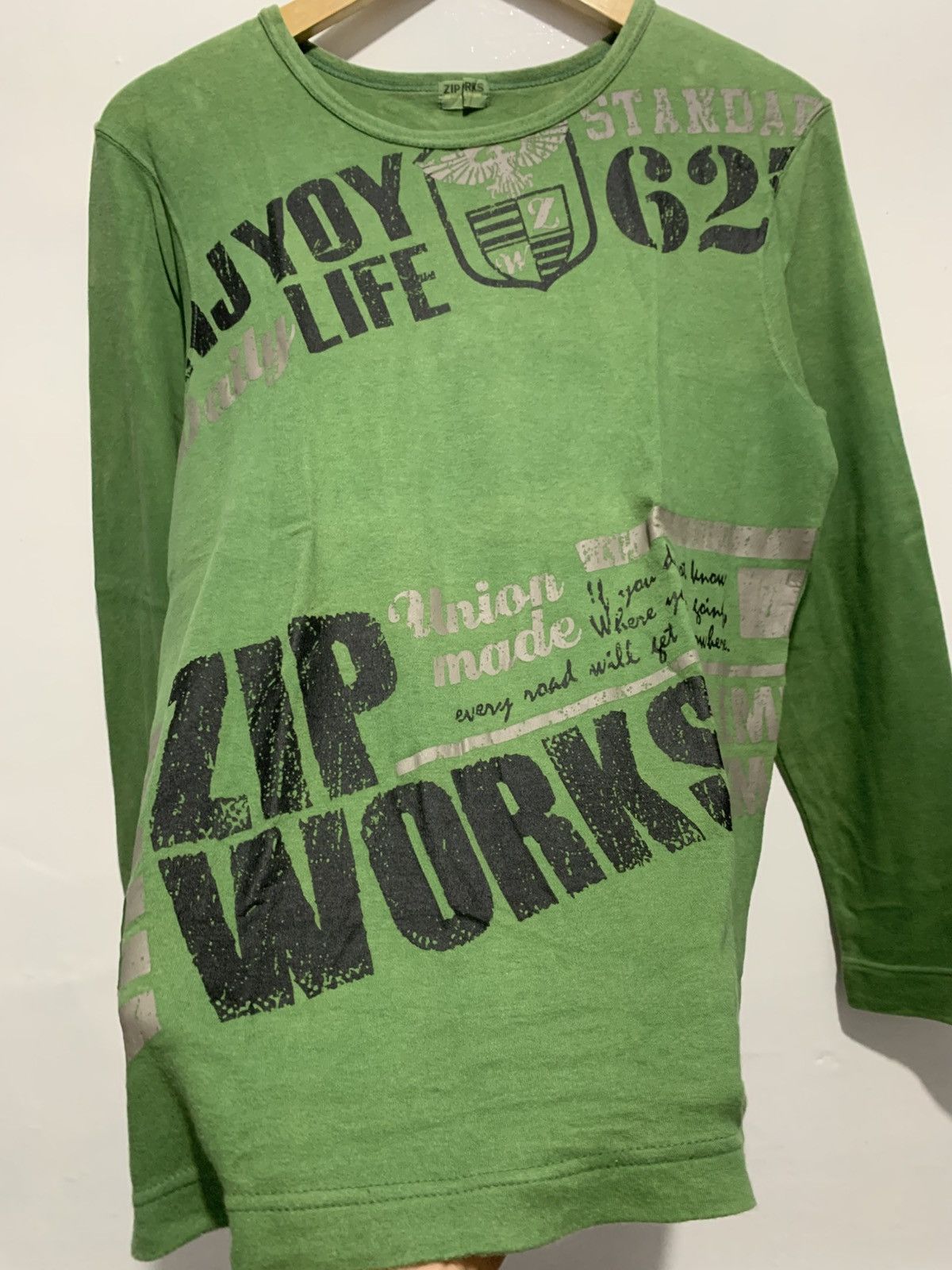 Japanese Brand Zip Works Sick Poem Gothic Punk Rock Style Long Sleeve Size M / US 6-8 / IT 42-44 - 2 Thumbnail