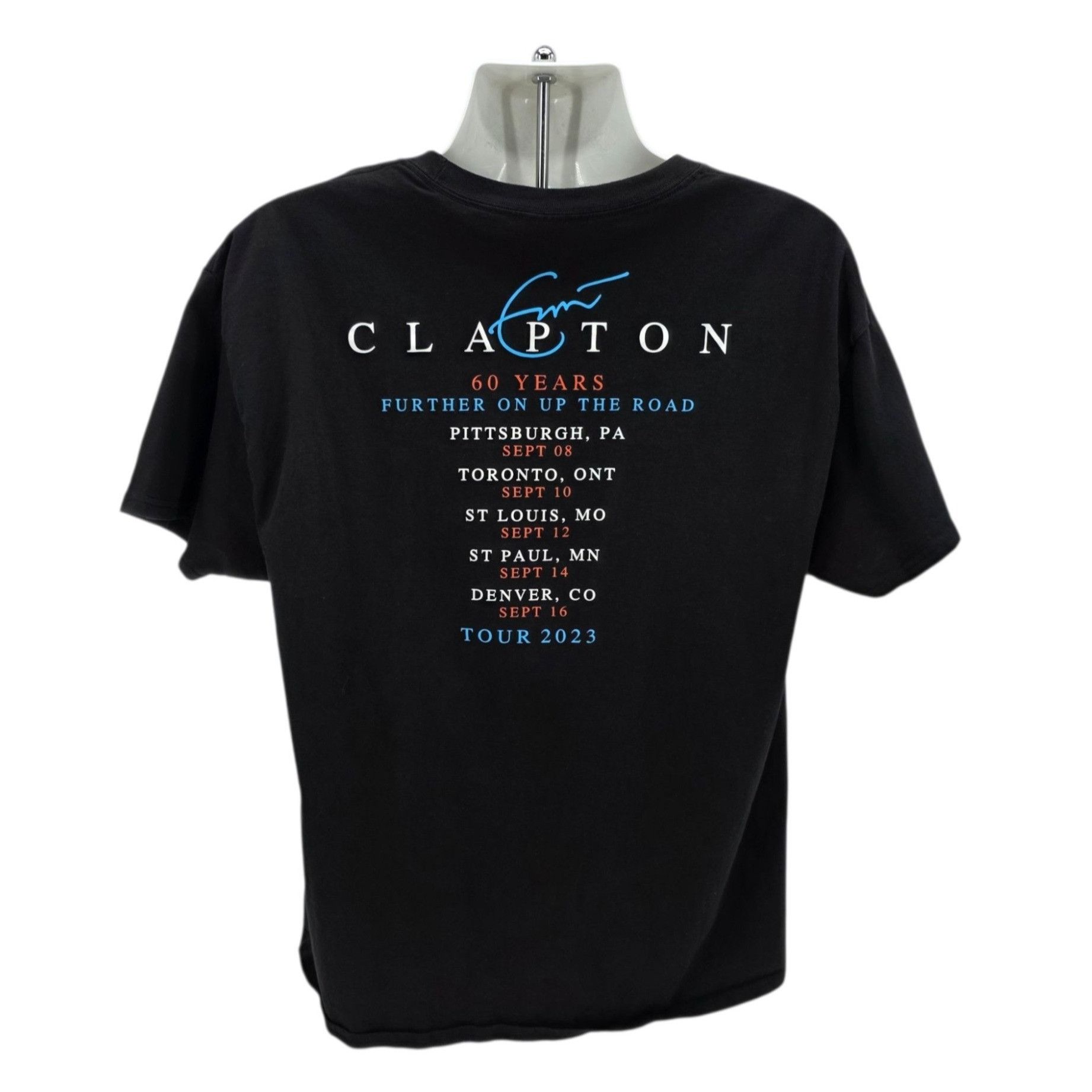 Hanes Hanes Eric Clapton Mens XL Shirt 60 Years Further On Up Tour Size US XL / EU 56 / 4 - 3 Thumbnail