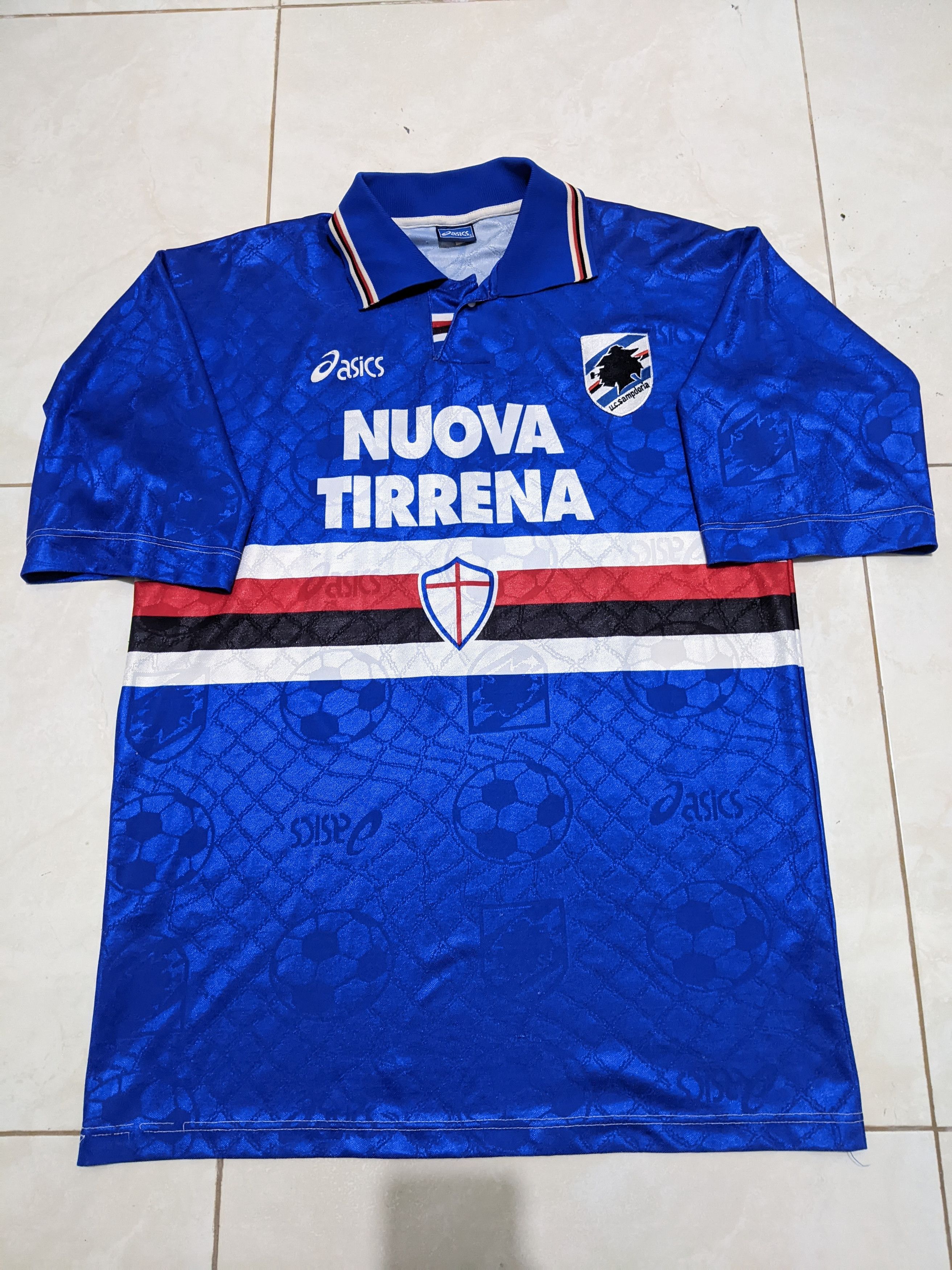 asics サッカー ユニフォーム サンプドリア Sampdoria 柳沢敦 イタリア製 セリエA アシックス  2405｜Yahoo!フリマ（旧PayPayフリマ）