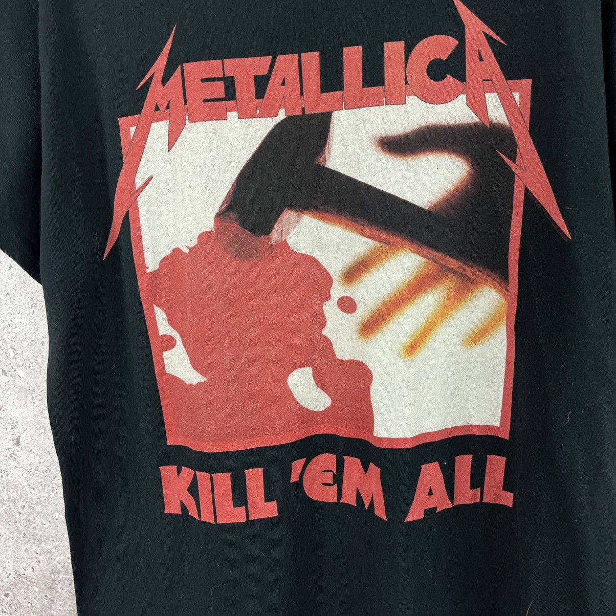 Band Tees Vtg Metallica Band Rock T-Shirt “Kill ‘Em All” Big Logo Sz L Size US L / EU 52-54 / 3 - 3 Thumbnail