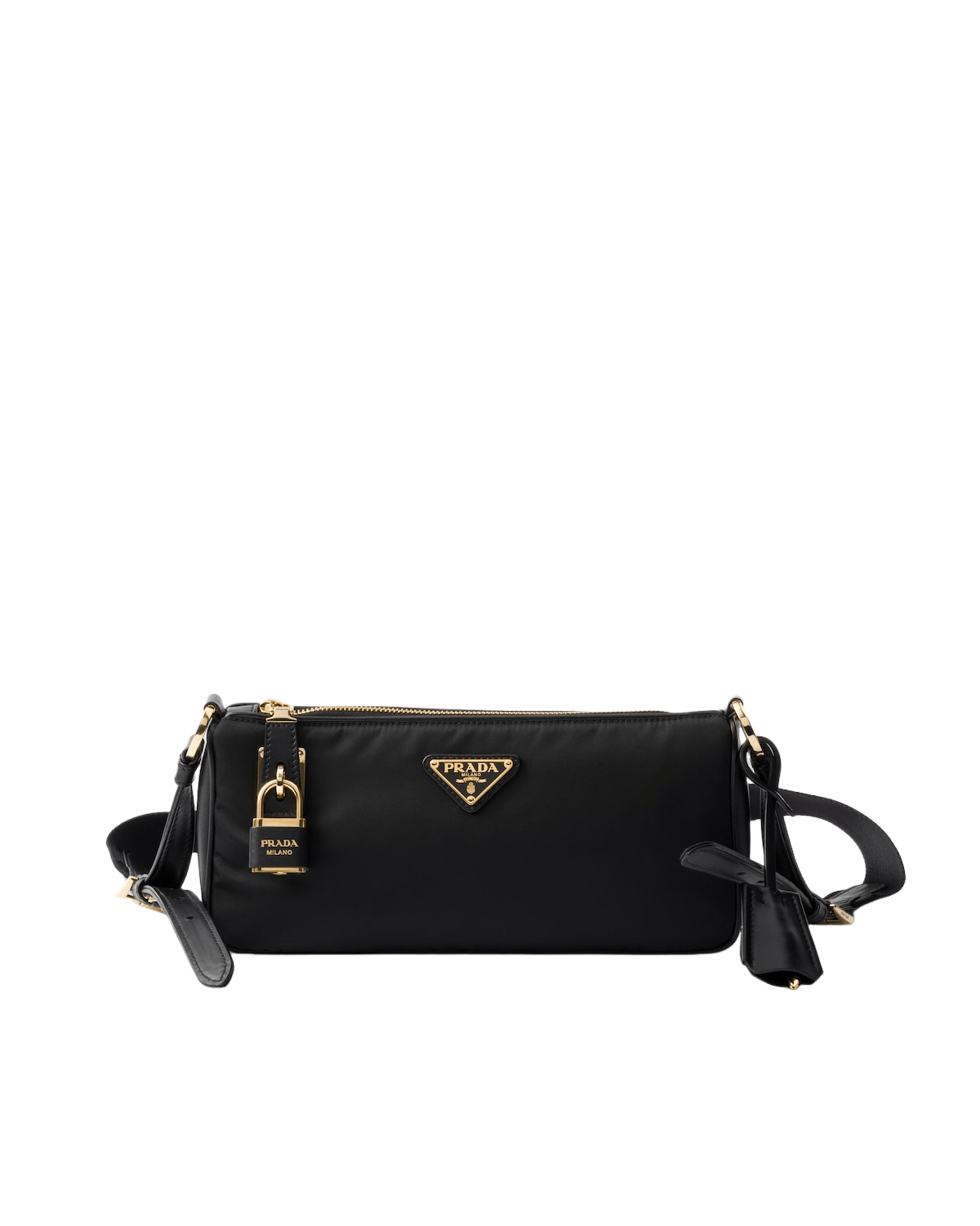 Prada PRADA Black Small Re-Nylon Leather Shoulder Bag New Size ONE SIZE - 1 Thumbnail