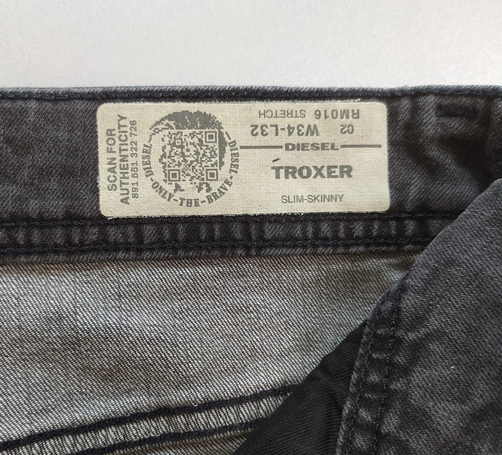 Diesel Diesel TROXER L.32 MENS JEANS SLTP/9992 Size US 34 / EU 50 - 5 Thumbnail