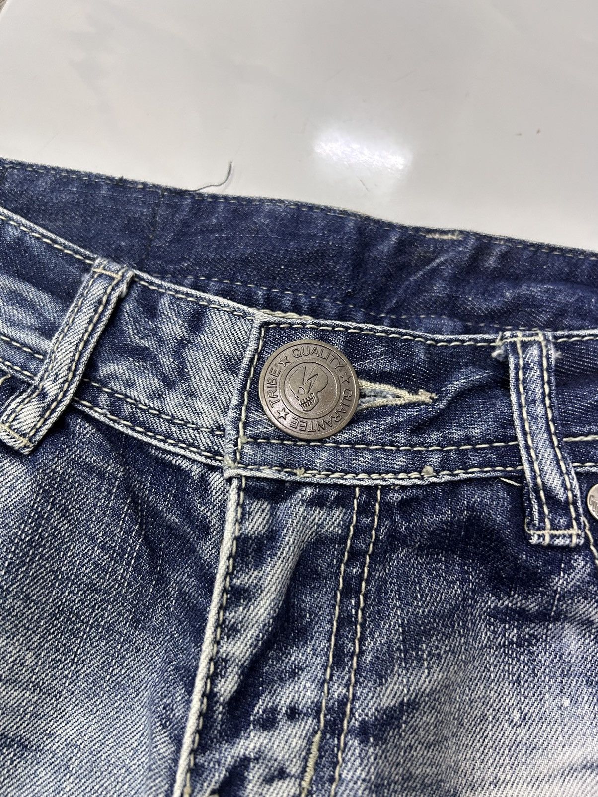 Japanese Brand × Vintage Vintage Japanese Denim Sp Ray Blue Wash Distressed Jeans Size US 30 / EU 46 - 14 Thumbnail