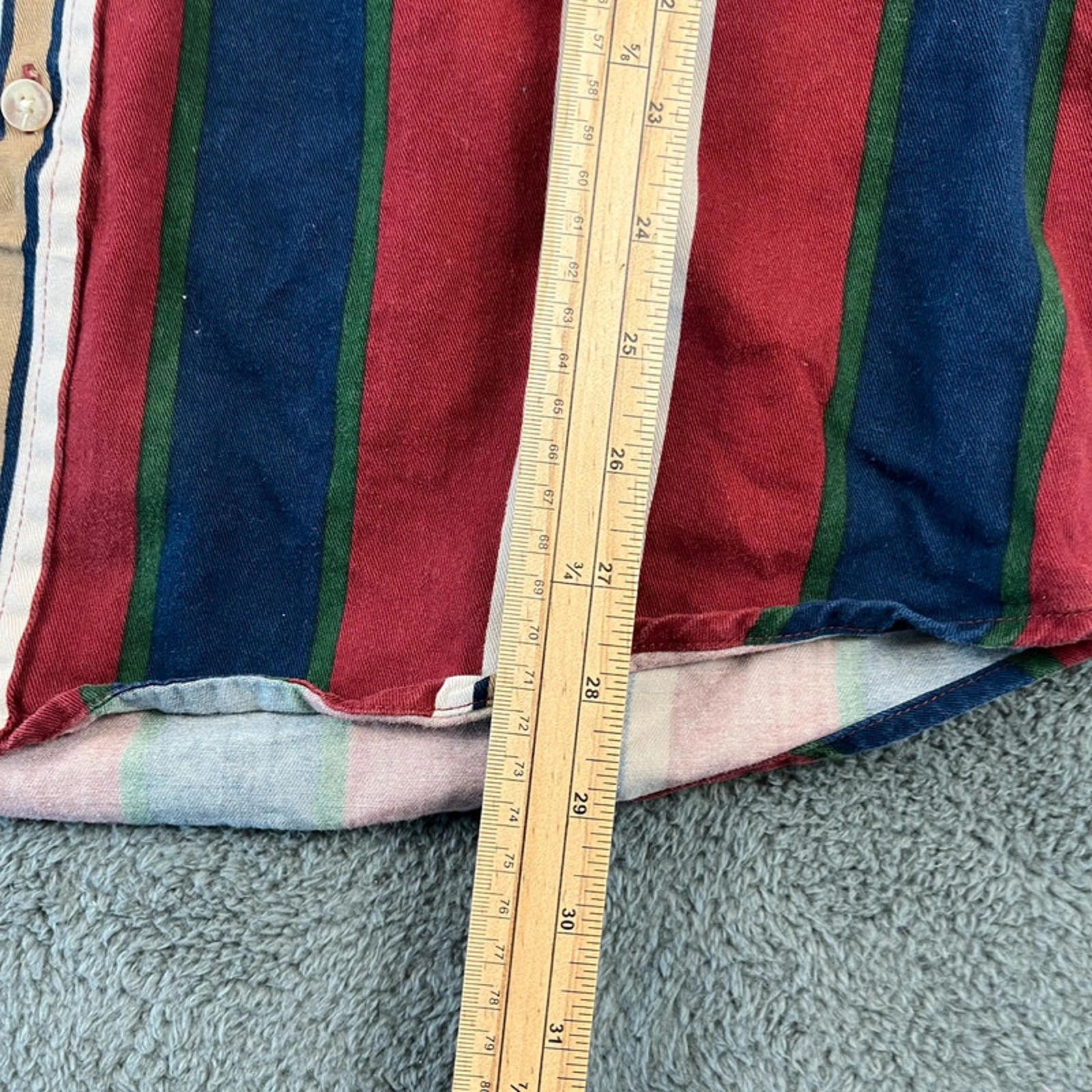 Tommy Hilfiger Vintage Tommy Hilfiger Ivy Crew Shirt L Red Blue Green White Size US L / EU 52-54 / 3 - 7 Thumbnail