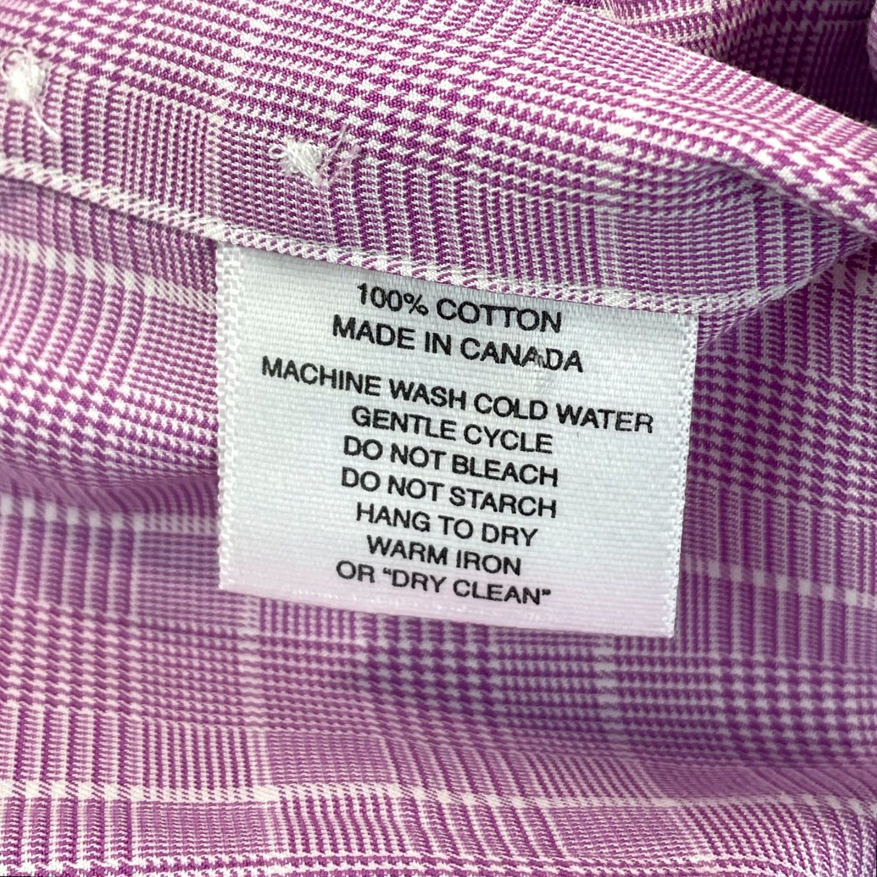 Phineas Cole Phineas Cole Dress Shirt Men 15.5 Lavender Glen Check Designer Made in Canada Size 42R - 8 Thumbnail