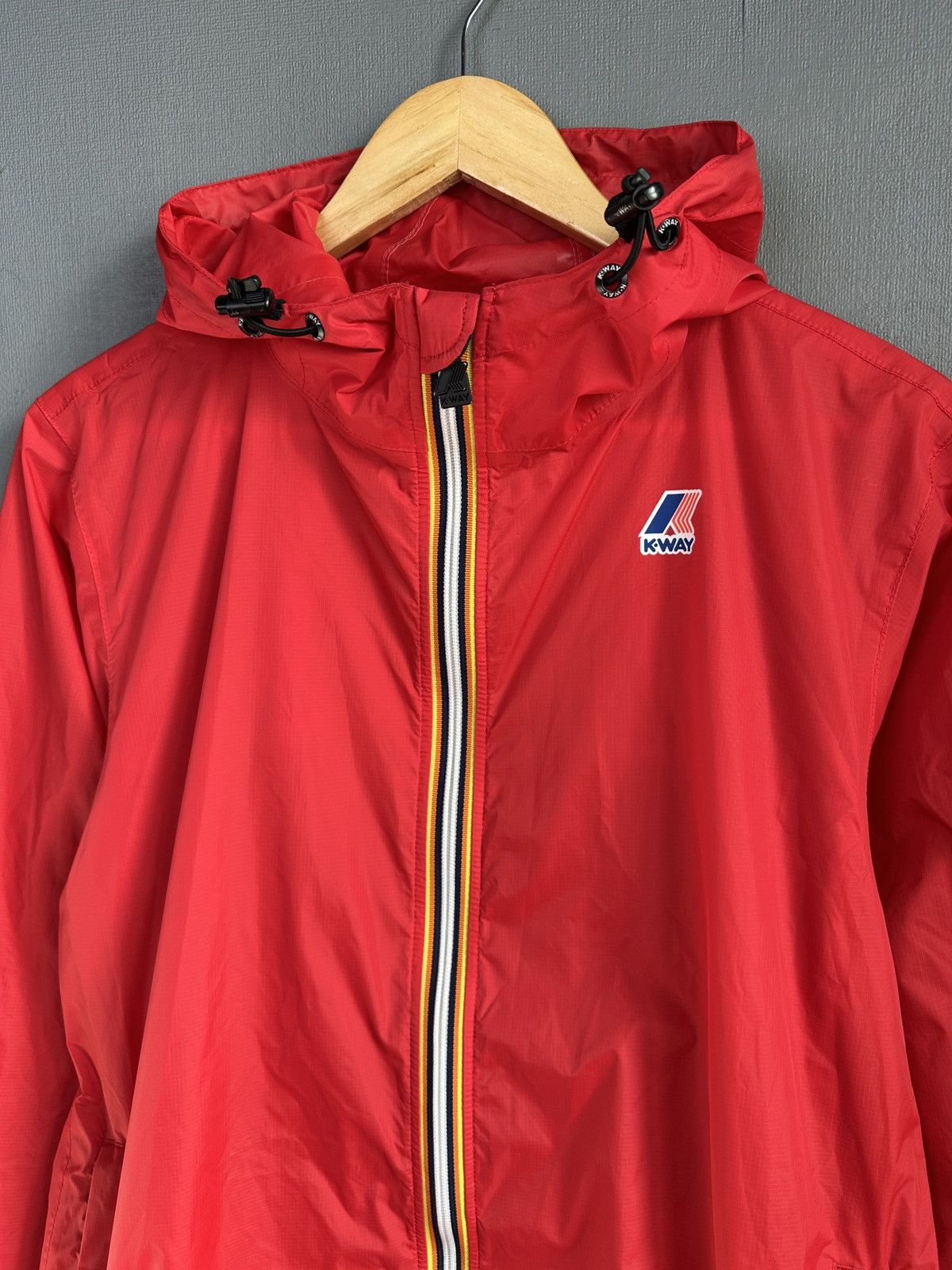 K-Way K-Way Le Vrai 3.0 Claude Waterproof Packable Red Jacket sz M Size US M / EU 48-50 / 2 - 7 Thumbnail
