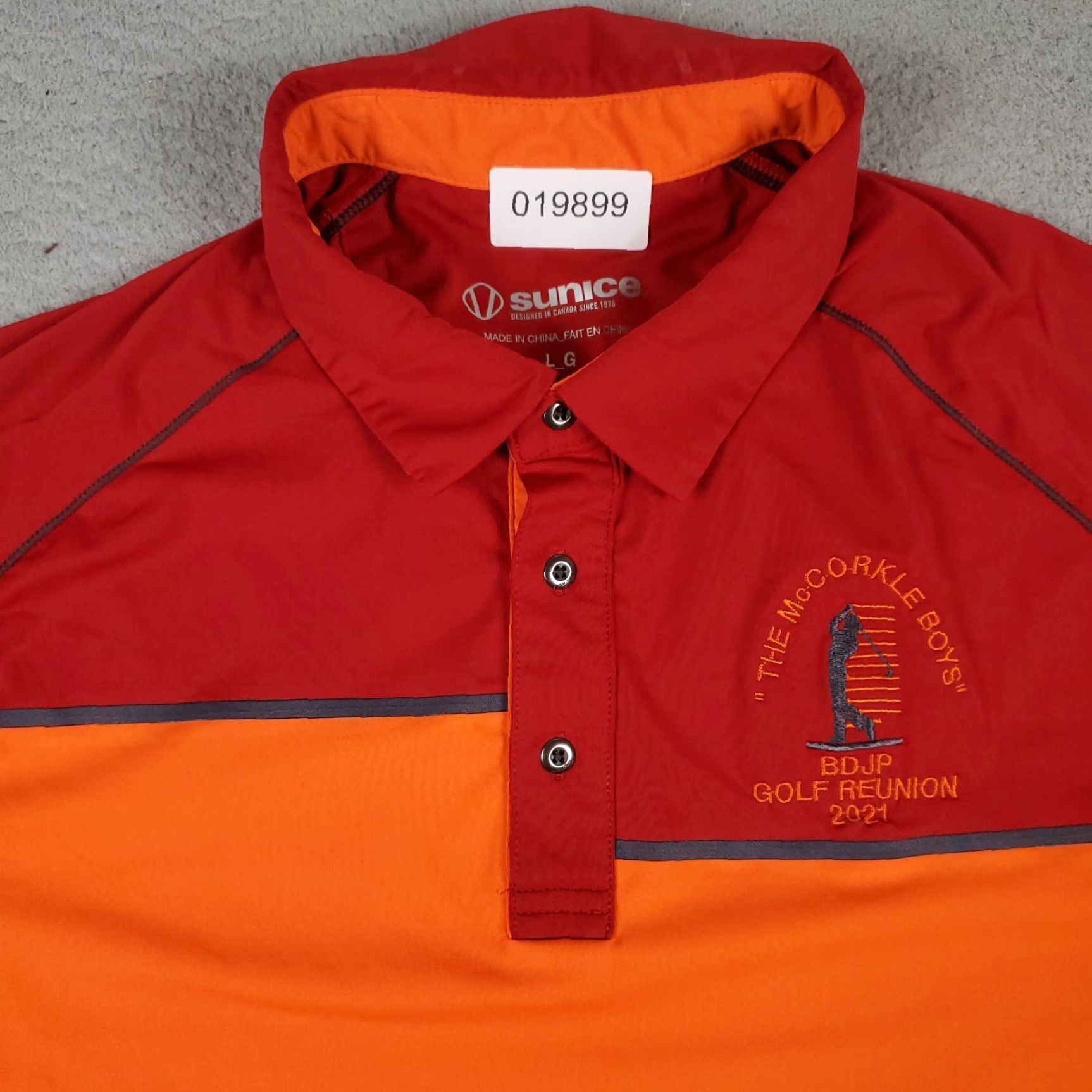 Vintage Sunice Polo Shirt Mens Large Red Golf Casual Short Sleeve Adult Size US L / EU 52-54 / 3 - 2 Thumbnail