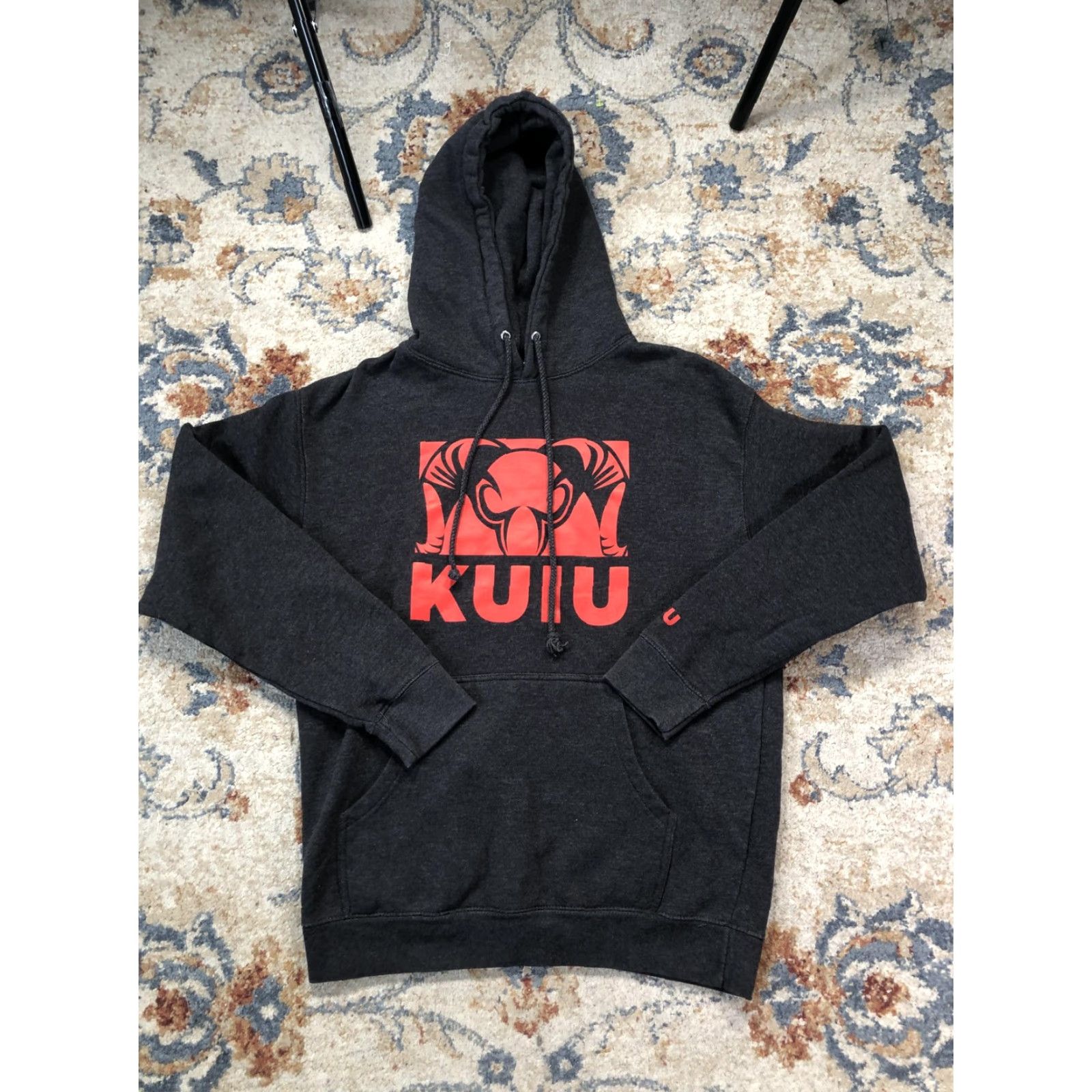 Logo 7 KUIU Hoodie Mens Medium Gray Fleece Pullover Graphic Print Ram Logo Hunting Sweatshirt Size US M / EU 48-50 / 2 - 2 Thumbnail