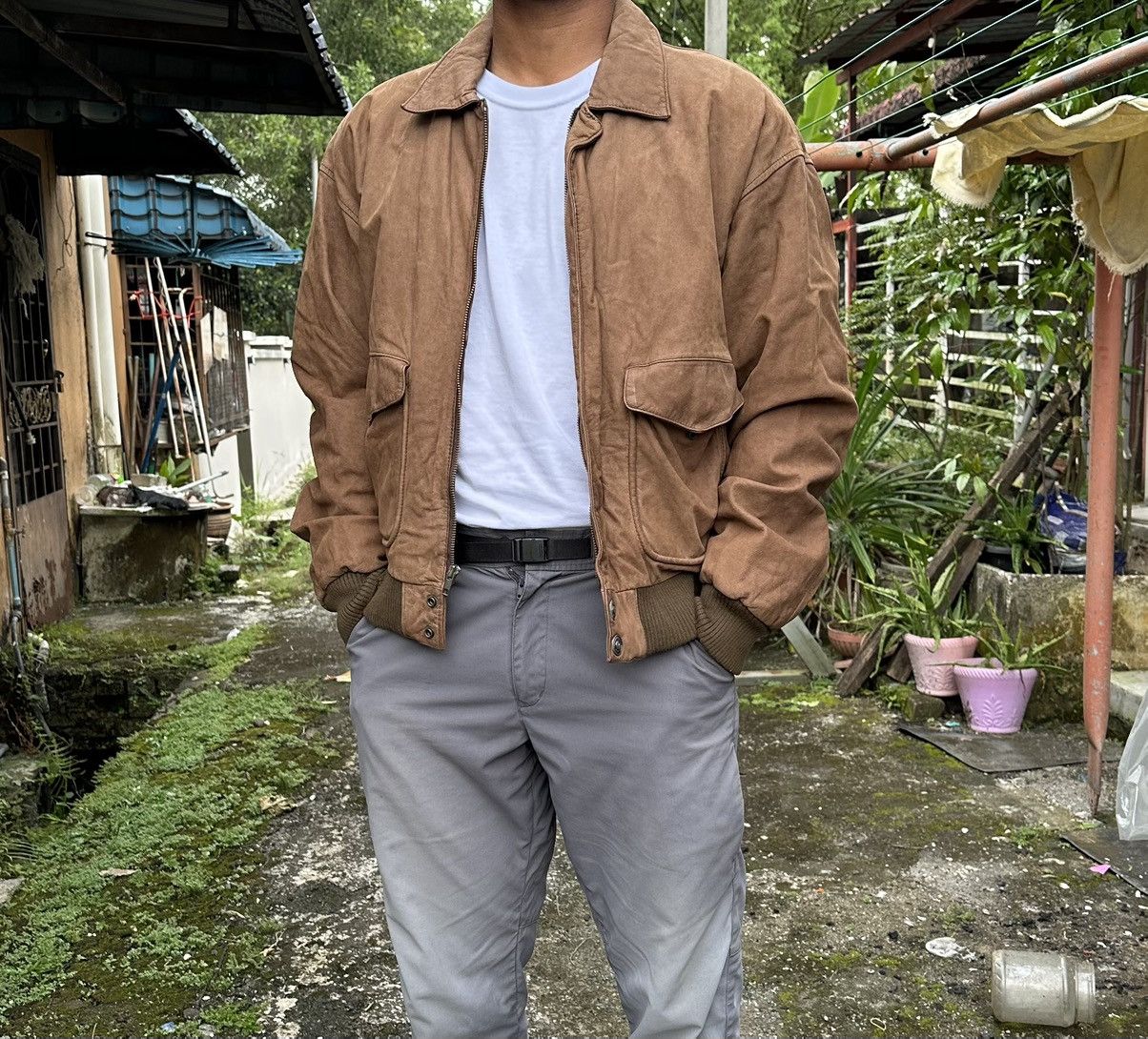 Vintage 👹Vintage Wilsons X Thinsulate Aviator Leather Bomber Jacket Size US M / EU 48-50 / 2 - 5 Thumbnail