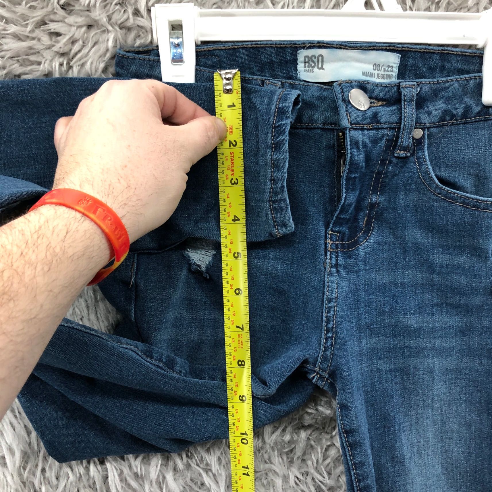 Rsq RSQ Skinny Jeans Size 00 Juniors Mid Rise Dark Wash Blue Denim Shirt? Size 24" / US 00 / IT 34 - 4 Thumbnail