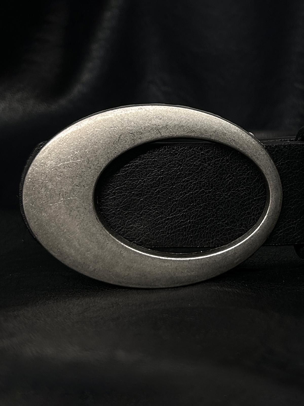Japanese Brand Oval Buckle Leather Belt Size ONE SIZE - 3 Thumbnail