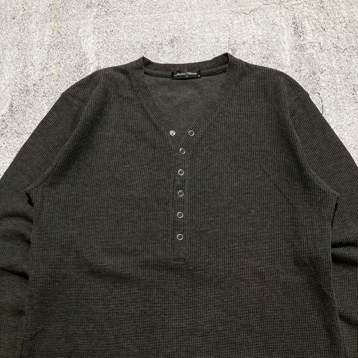Japanese Brand 2000s Nota Bene Halfbutton Longslevee Thermal Waffle Lgb Size US M / EU 48-50 / 2 - 2 Thumbnail