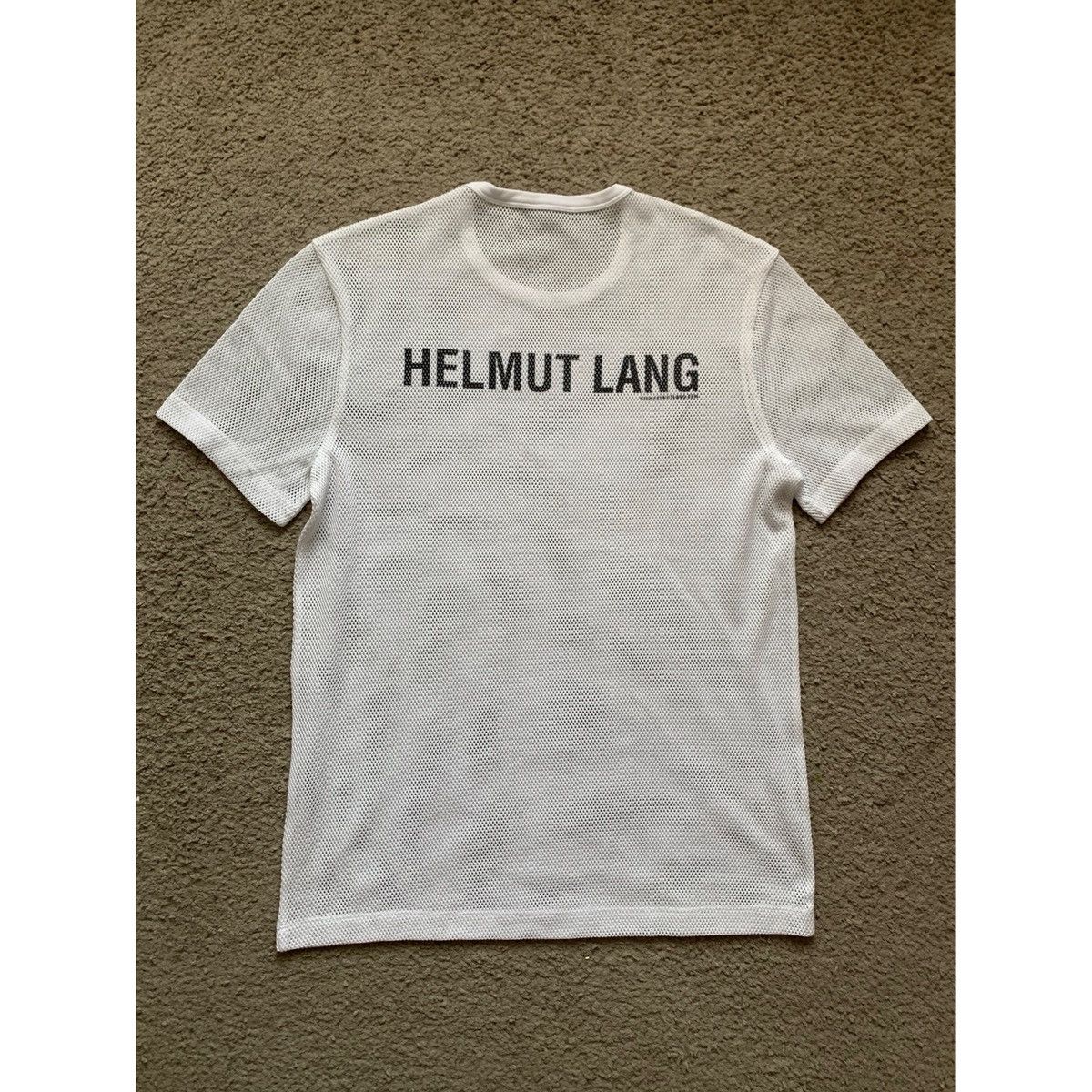 Helmut Lang HELMUT LANG WHITE LOGO MESH TOP Size US M / EU 48-50 / 2 - 11 Thumbnail