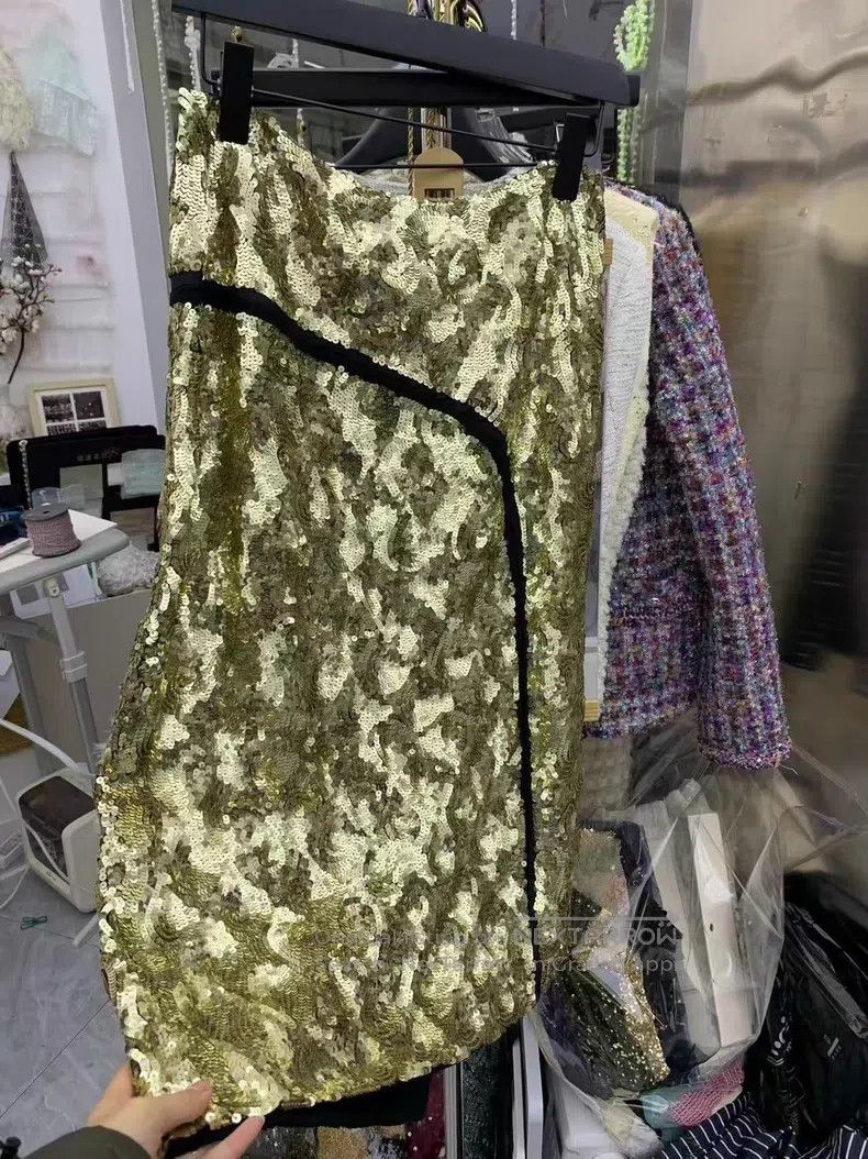 Dries Van Noten Dries Van Noten Sequin Heavy Industry Skirt Size 35" - 4 Thumbnail