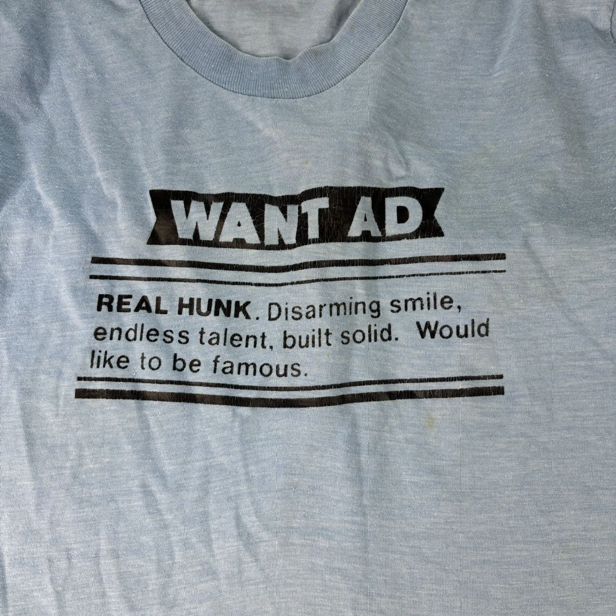 Other Vintage single stitch blue wanted hunk ad Size US M / EU 48-50 / 2 - 3 Thumbnail