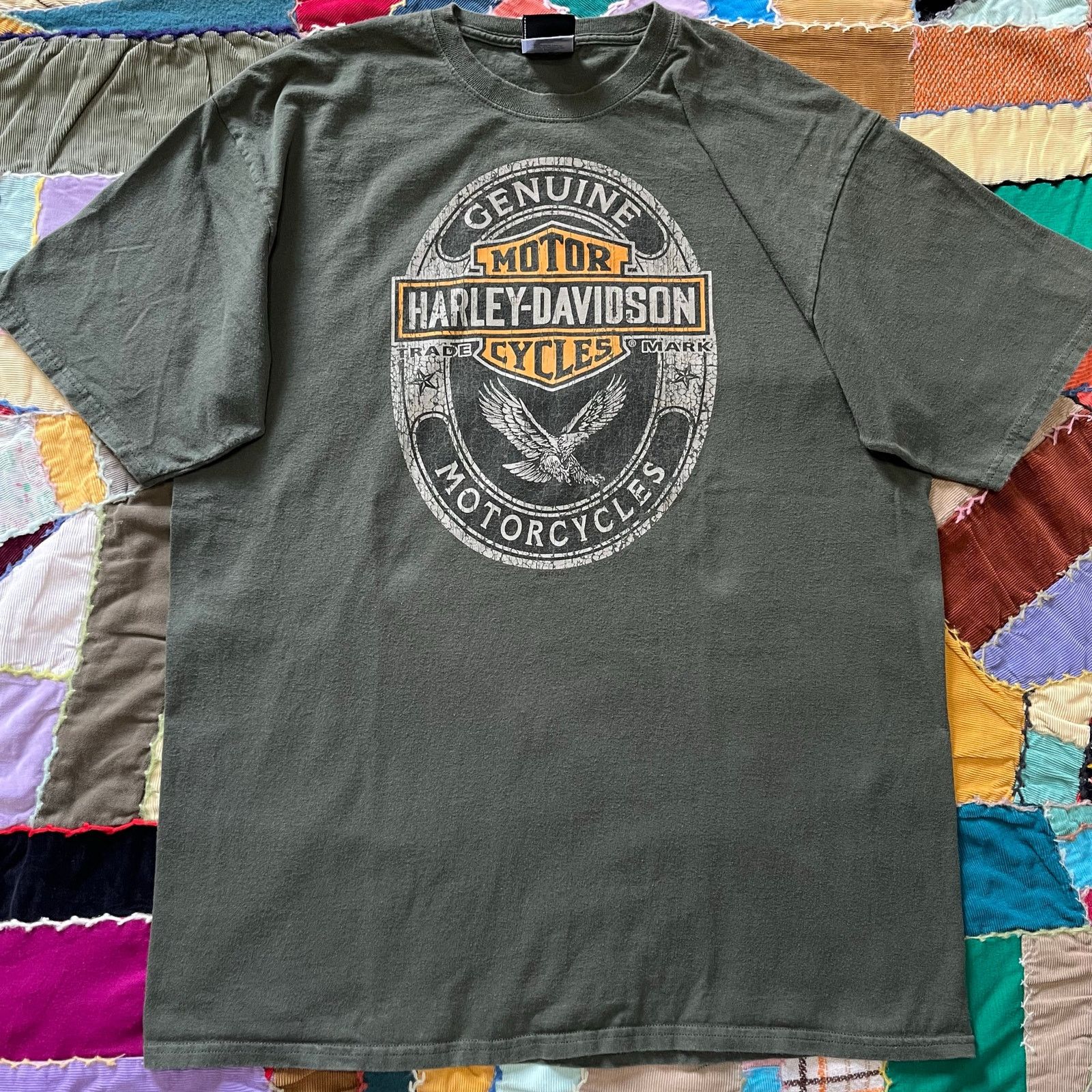 Harley Davidson Harley Davidson Double Sided Green Shirt XL Size US XL / EU 56 / 4 - 1 Thumbnail