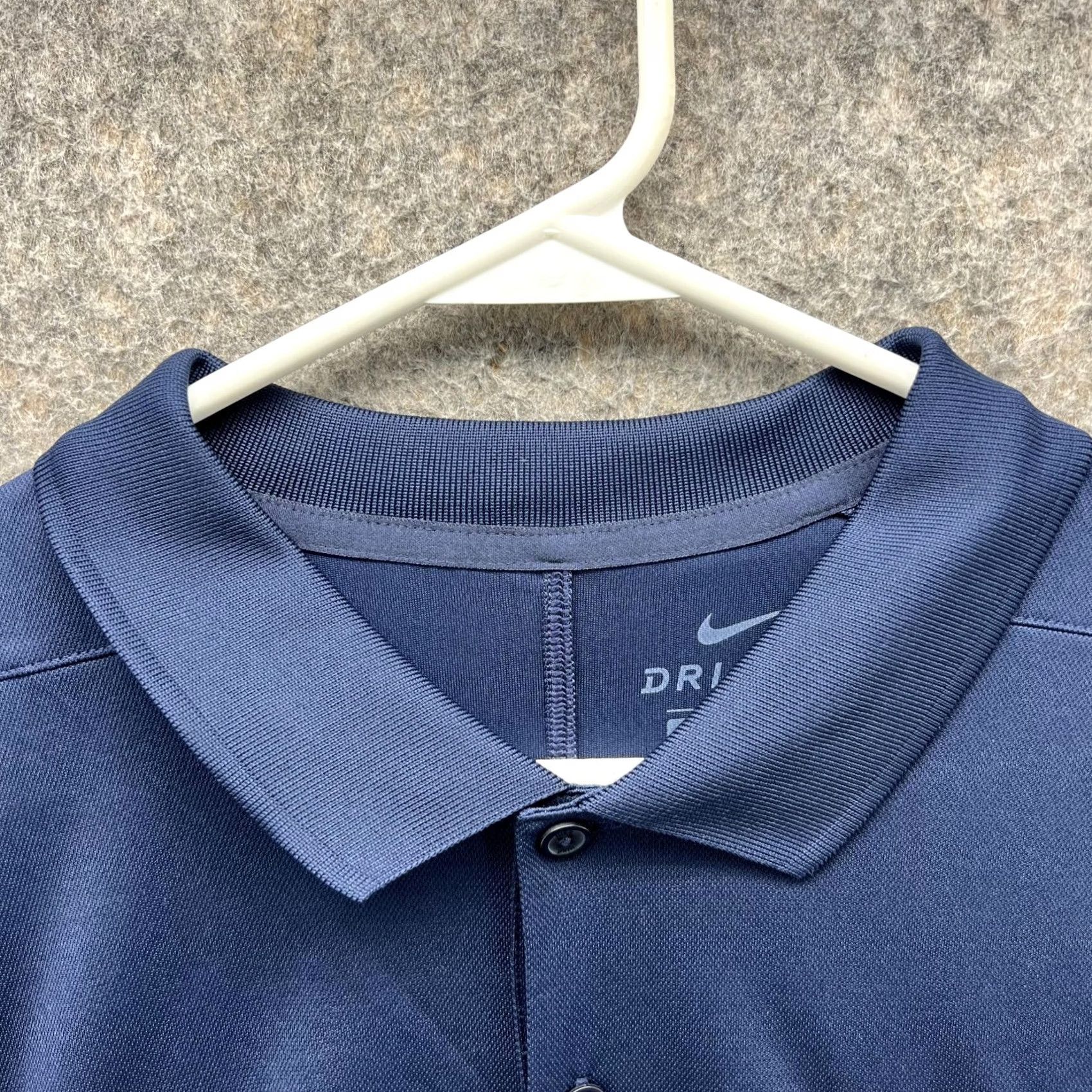 Nike Nike Polo Shirt Men Large Blue Dri-Fit Football Golf Nike Dri-FIT Logo Short Sleeve 44in Chest Regular Vintage: No Size US L / EU 52-54 / 3 - 5 Thumbnail