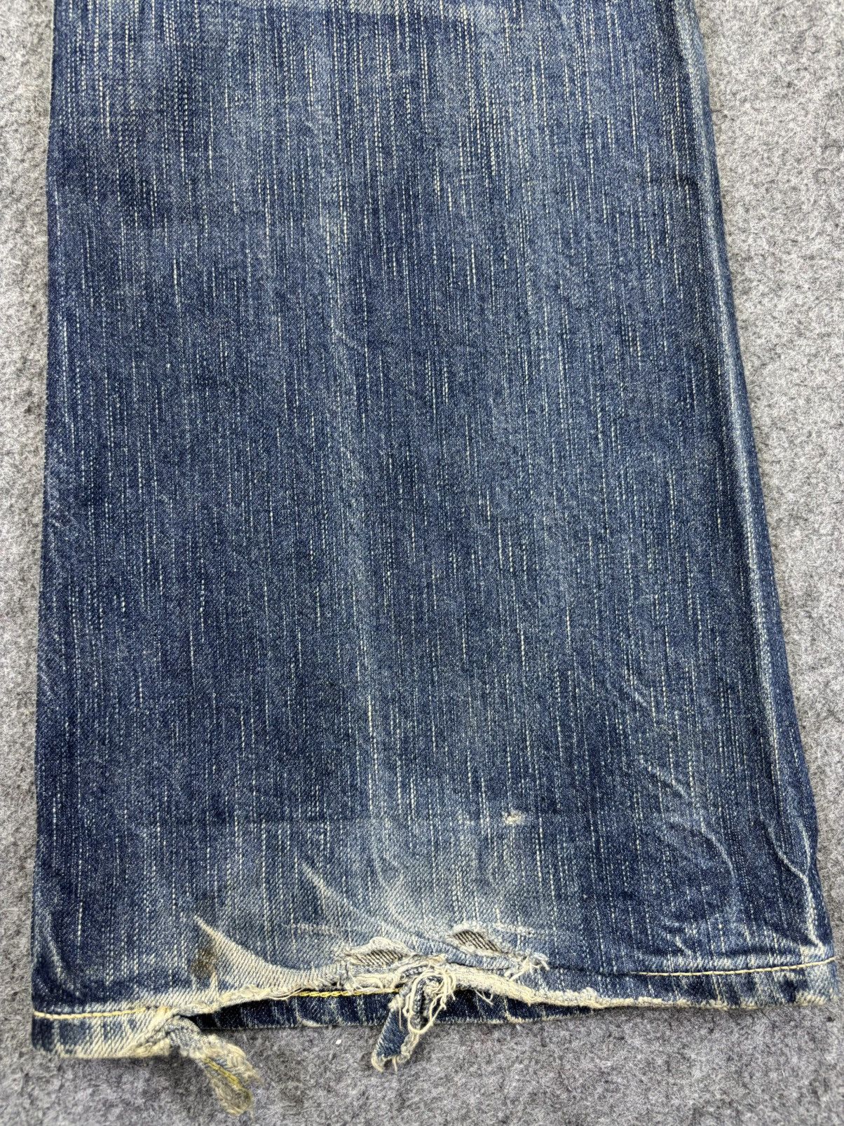 Edwin 💥90s Flare Style💥Vintage Edwin 503 Crazy Fades Denim K34 Size US 35 - 12 Thumbnail