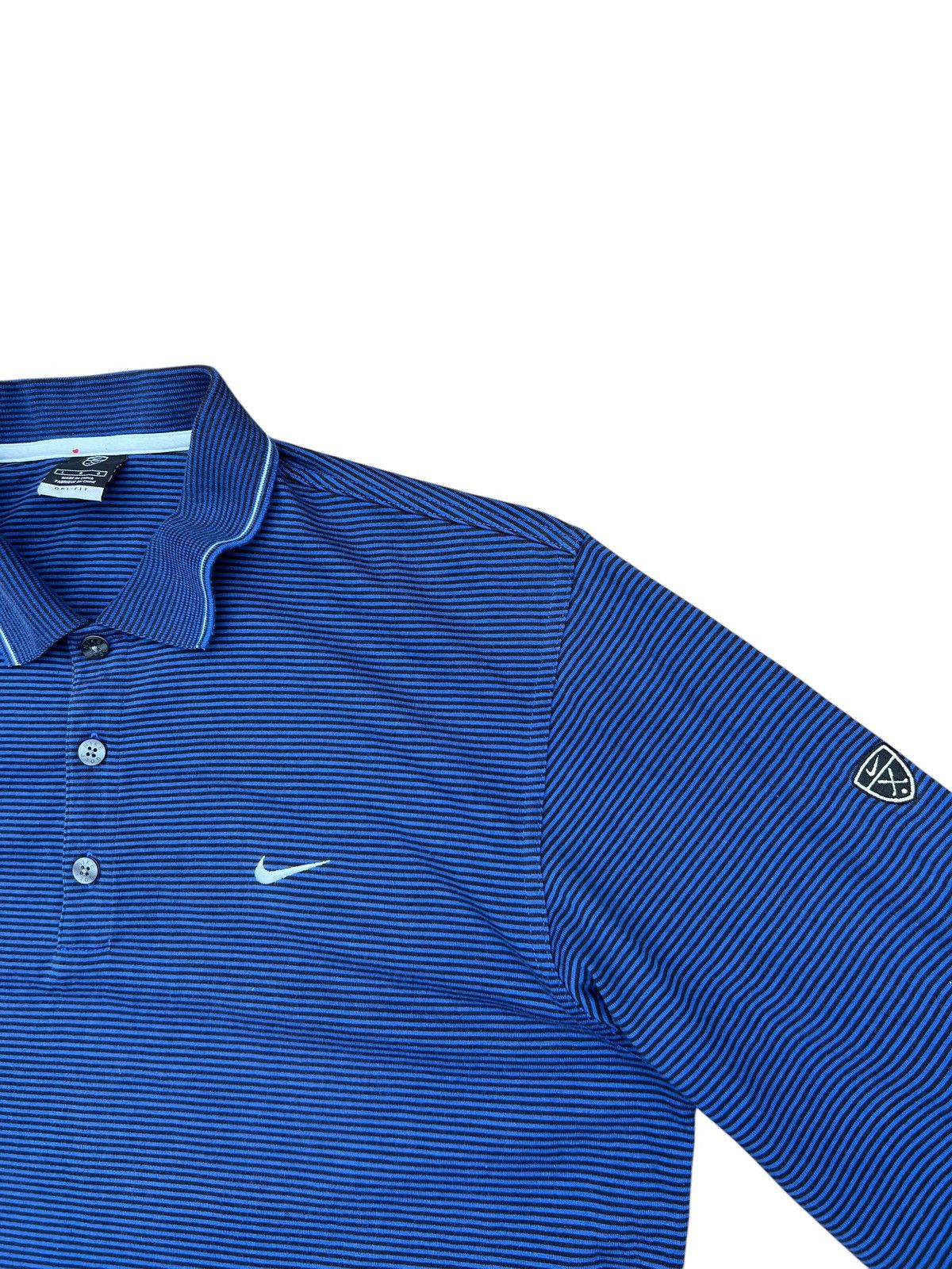 Nike Vintage Nike Golf Striped Long Sleeve Polo Shirt Dri - Fit Size US L / EU 52-54 / 3 - 5 Thumbnail