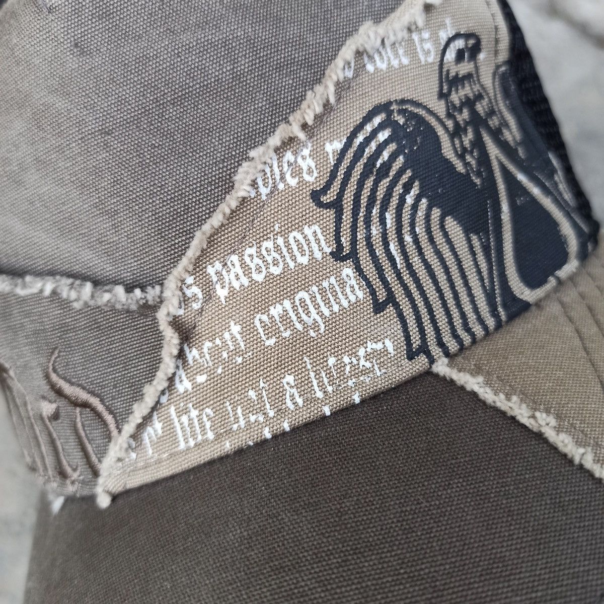 14th Addiction SICK,, patchwork and distressed trucker hat Size ONE SIZE - 8 Thumbnail