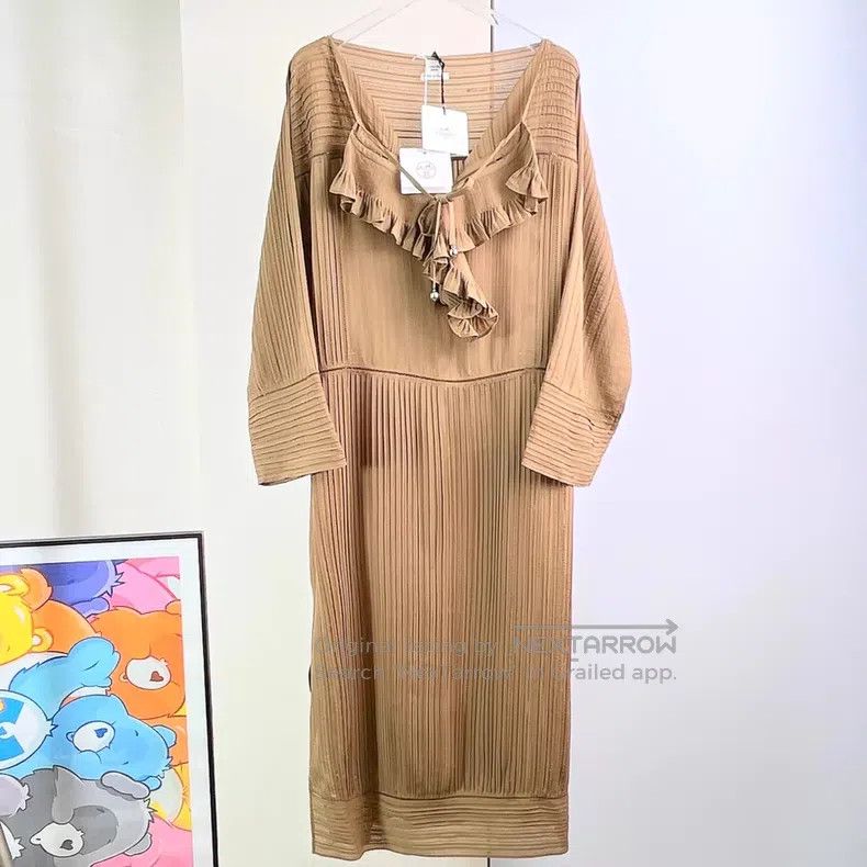 Hermes Hermes Exclusive Bell Sleeve V-Neck Dress Size XS / US 0-2 / IT 36-38 - 2 Thumbnail