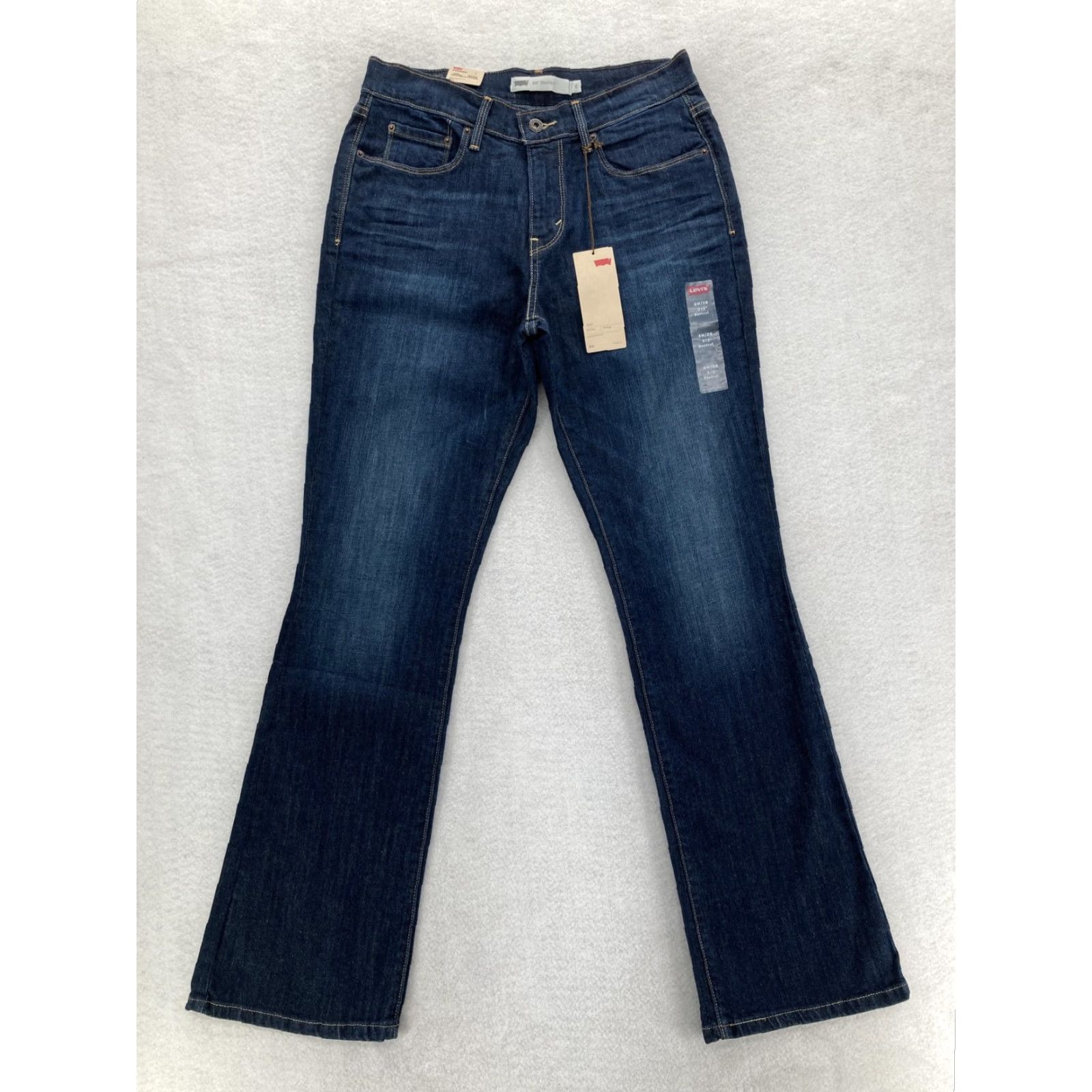 Levi's VINTAGE? No. Levi's 515 Jeans Womens 6 Bootcut Dark Blue Mid Rise Stretch Western Cowgirl Size 28" / US 6 / IT 42 - 2 Thumbnail