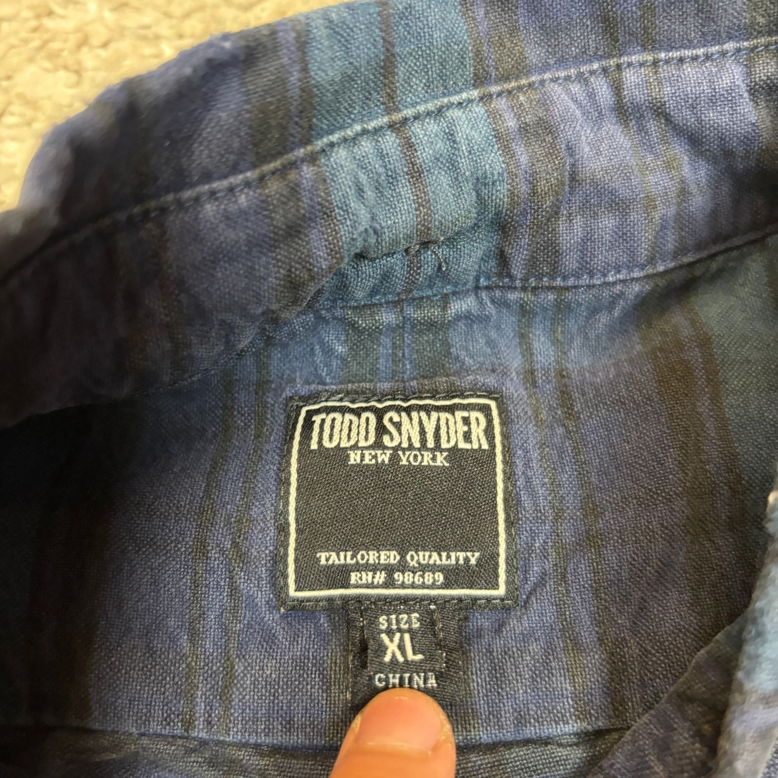 Todd Snyder Todd Snyder One Pocket Blue Plaid Flannel Shirt Men's XL Size US XL / EU 56 / 4 - 4 Thumbnail