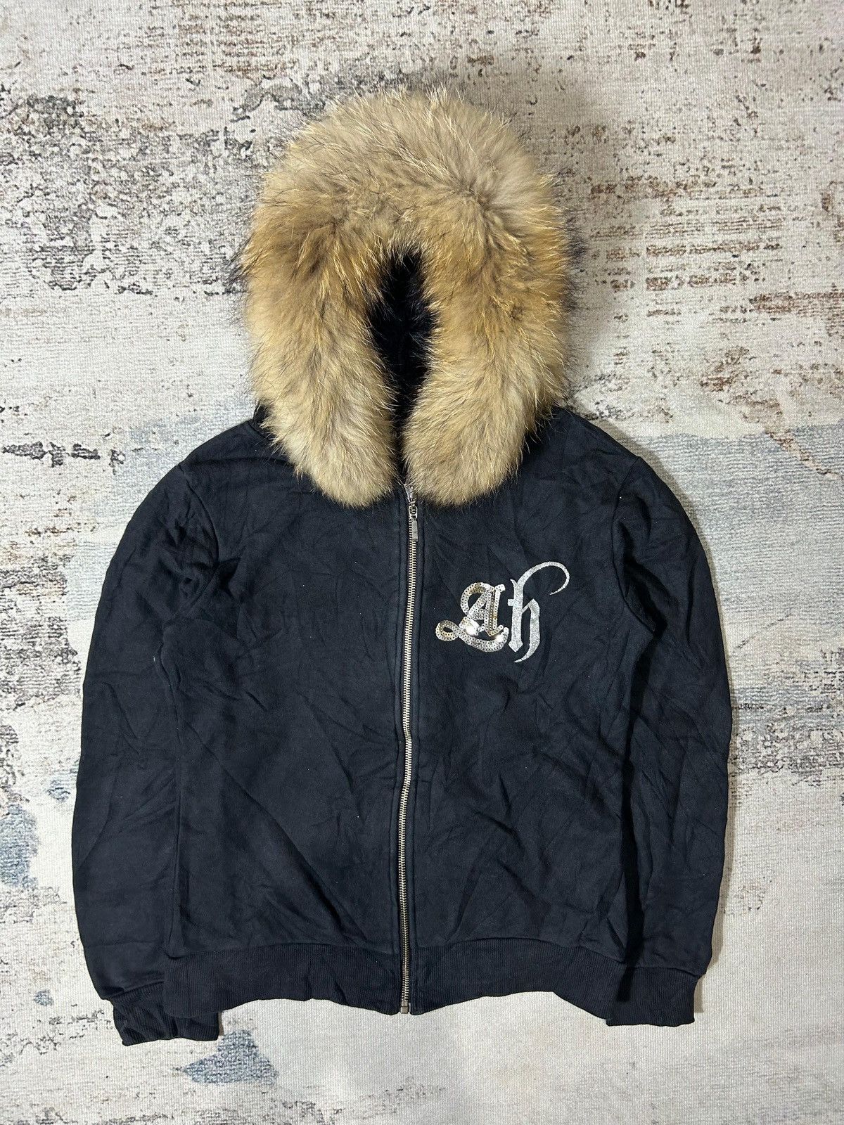 If Six Was Nine × Japanese Brand × Le Grande Bleu (L.G.B.) Japan Poem Zipp Fur Hoodie Ifsix LGB Style Size US M / EU 48-50 / 2 - 1 Thumbnail