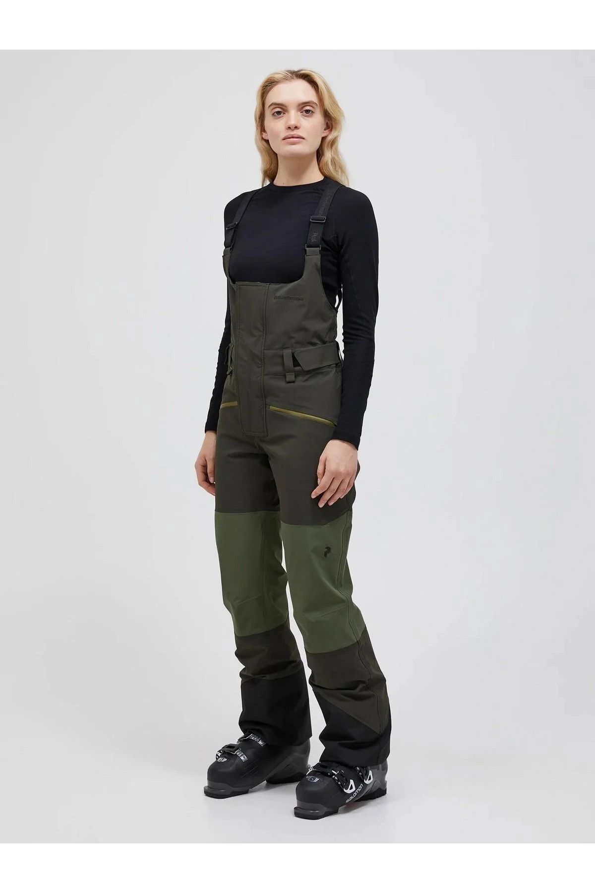 Peak Performance PEAK PERFORMANCE W W2L Stretch Bib Pants OLIVE EXTREME-PIN Size 28" / US 6 / IT 42 - 2 Thumbnail