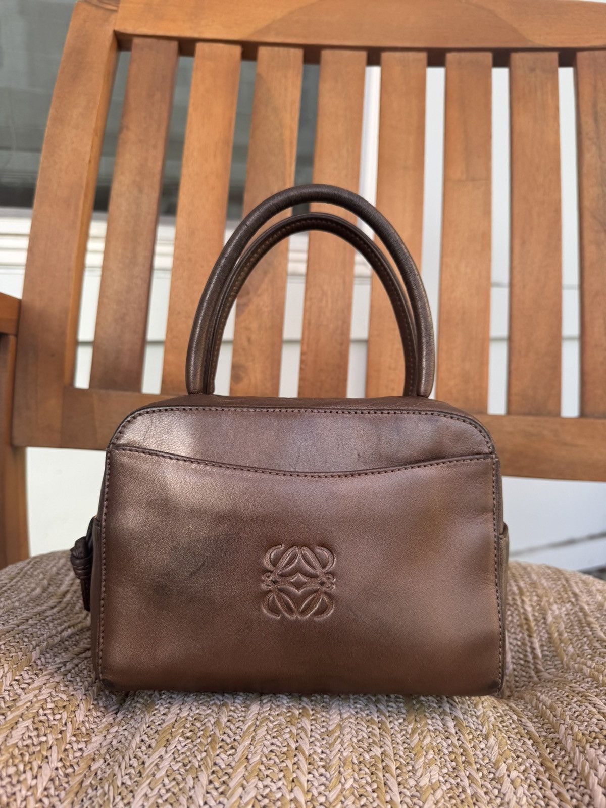Loewe Loewe Mini Top Handle Bag – Bronze leather Size ONE SIZE - 4 Thumbnail