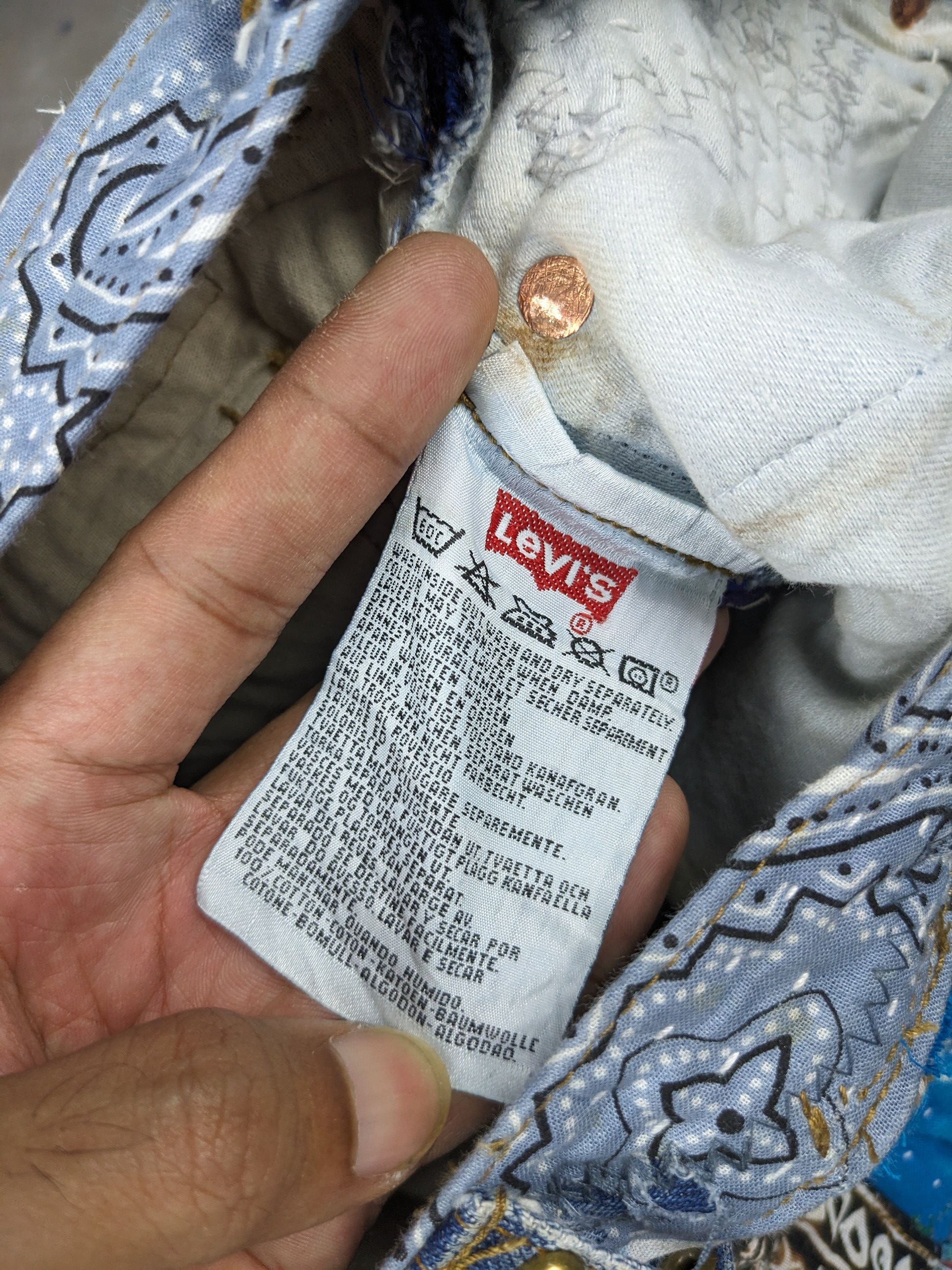 Levi's × Vintage Inspired Proleta Re Art Uroboros Kofu Levis Denim Size US 32 / EU 48 - 13 Thumbnail