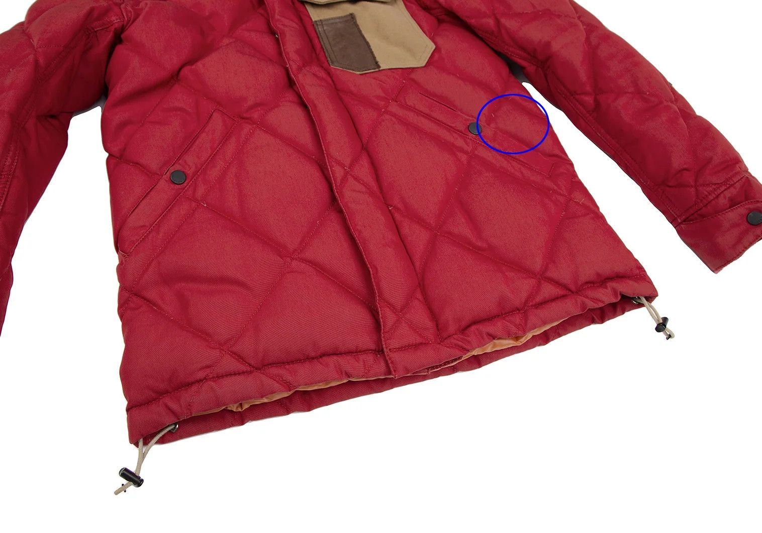 Junya Watanabe Patch Design Down Jacket in Red, Size XS Size US XS / EU 42 / 0 - 10 Thumbnail