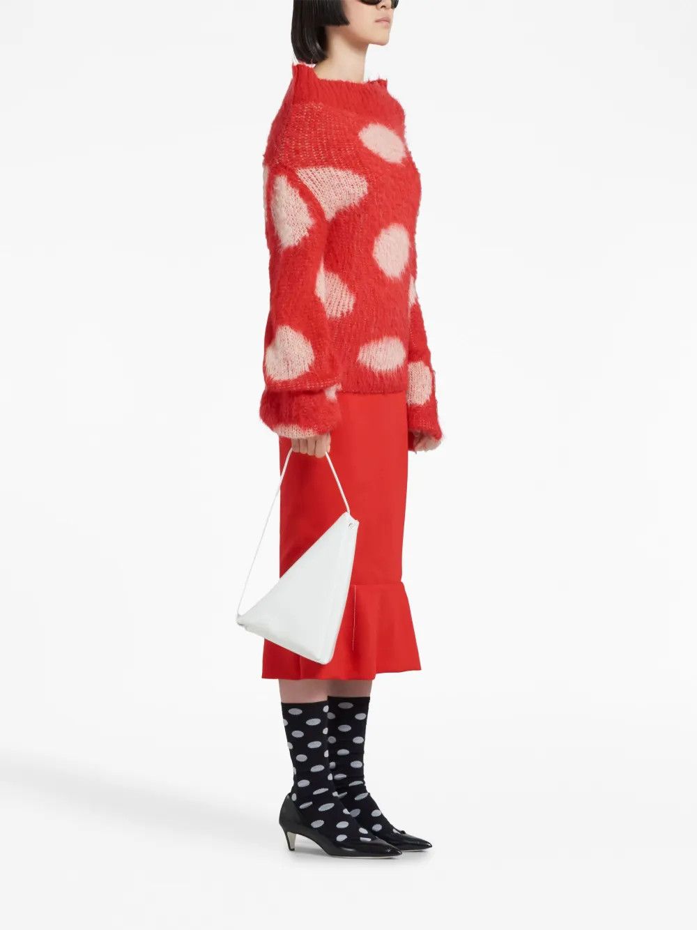 Marni o1y1125 Sweater in Red/White Size XS / US 0-2 / IT 36-38 - 5 Thumbnail