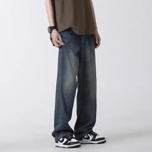 Japanese Brand Fuyuka x Aoki Blue High Street Vintage Loose Jeans Size US 31 - 1 Thumbnail