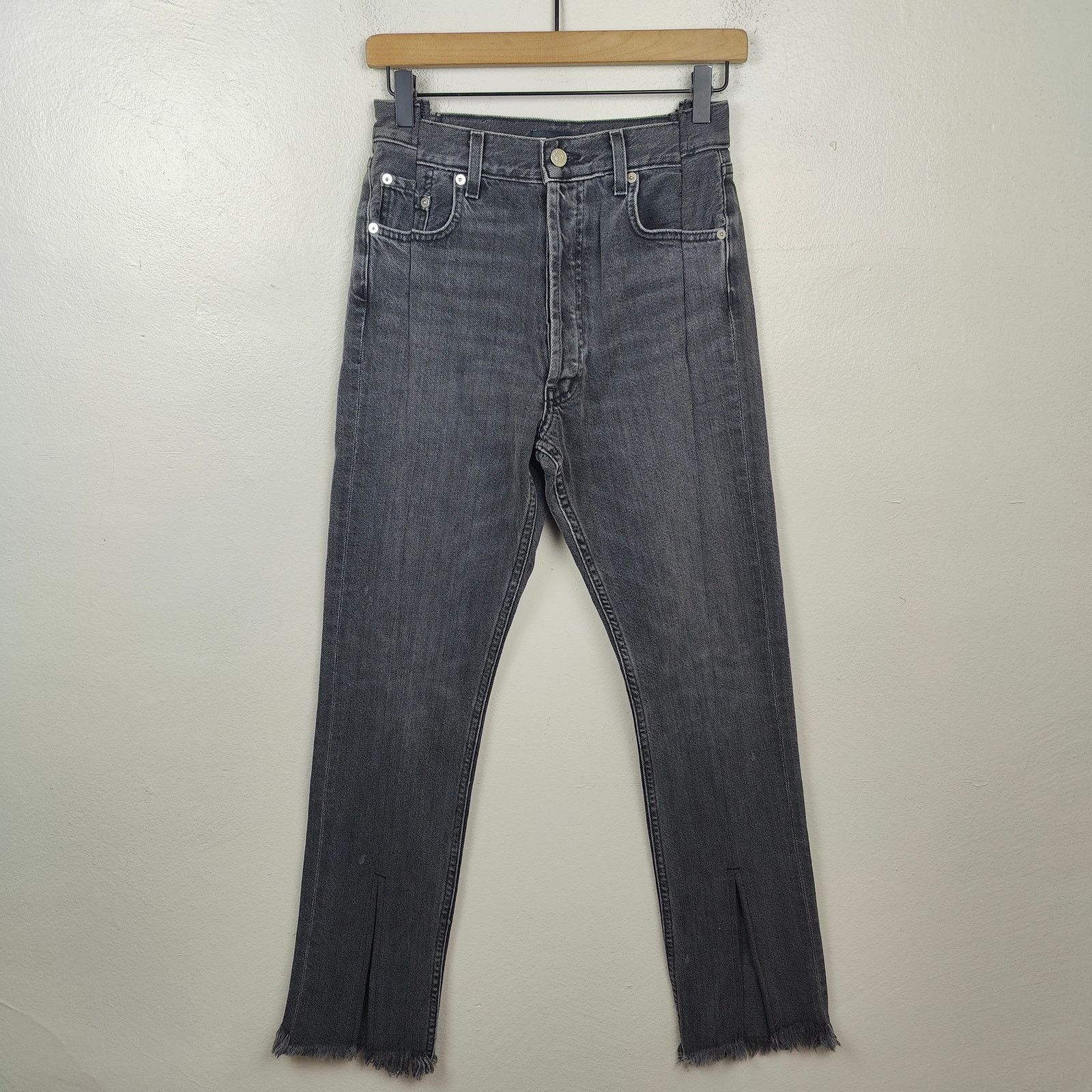EB Denim EB Denim Jeans Womens 25 Charcoal Wash Straight Leg Pieced Size 25" / US 0 / IT 36 - 1 Thumbnail