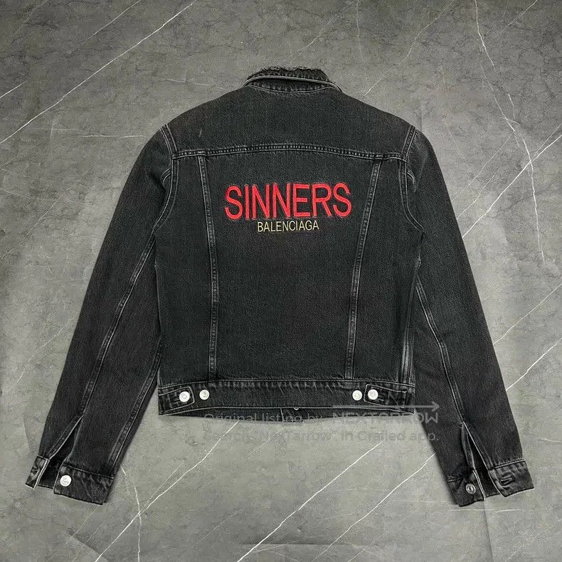 Balenciaga Balenciaga Denim Jacket Coat Size US S / EU 44-46 / 1 - 2 Thumbnail
