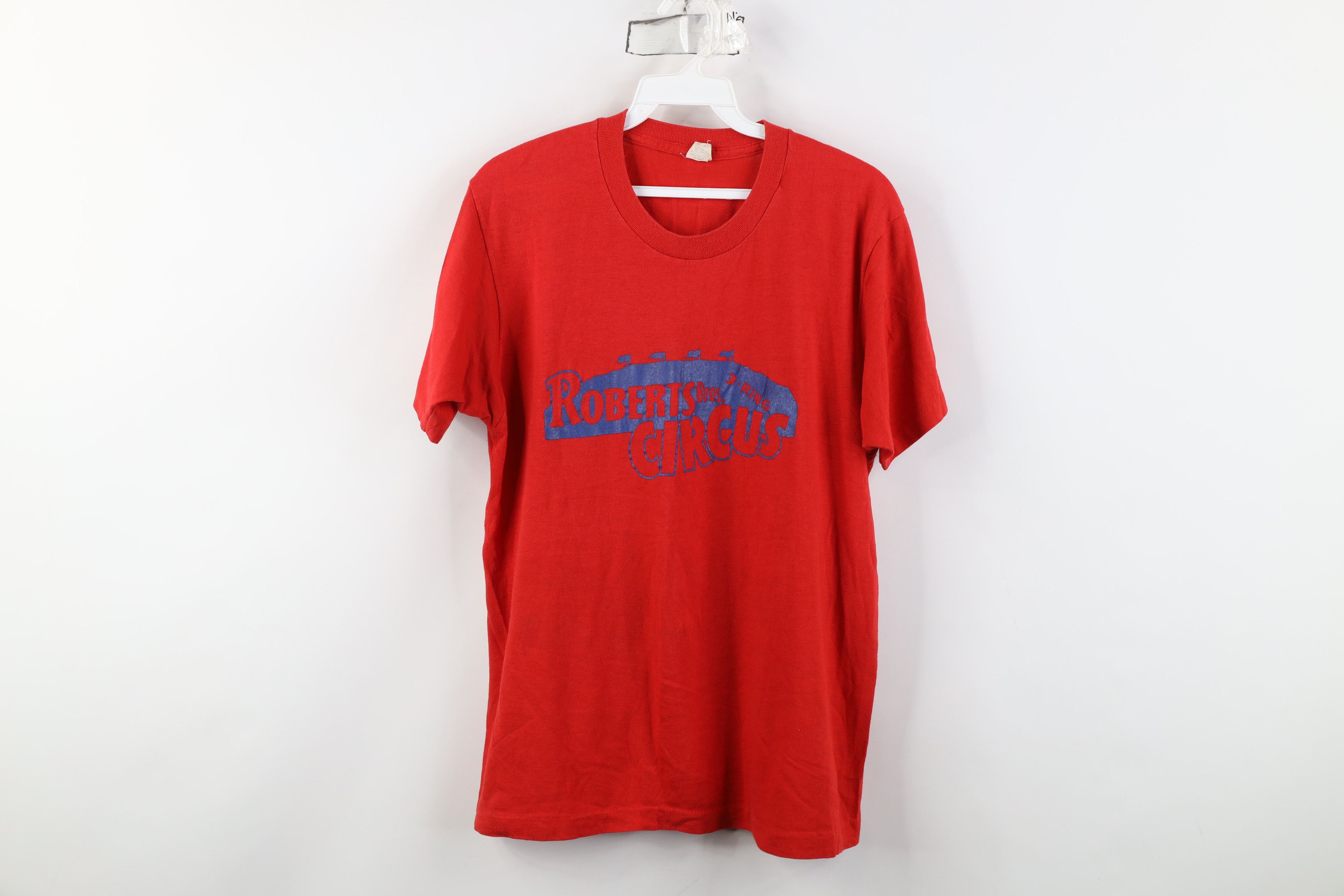 Vintage Vintage 80s Bros 3 Ring Circus Short Sleeve T-Shirt Red USA Size US L / EU 52-54 / 3 - 1 Thumbnail