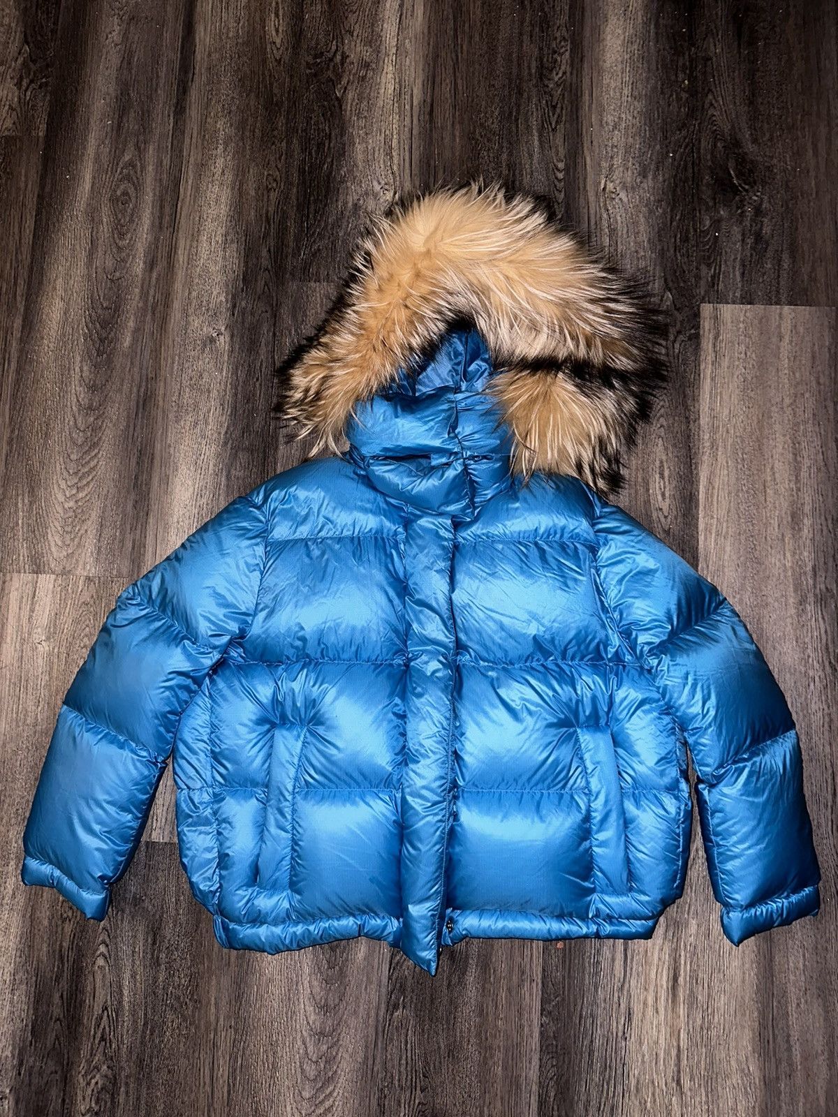 image of Vintage Blue Prada Puffer, Women's (Size Small)