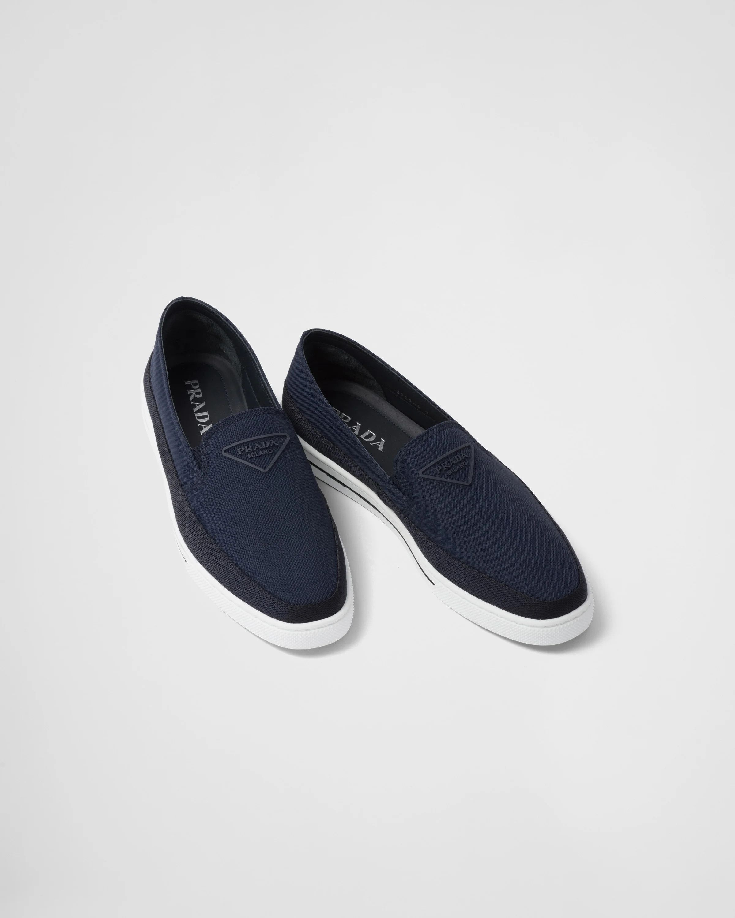 Prada o1srvl11e0226 Re-Nylon Slip-On Sneakers in Blue Size US 11 / EU 44 - 3 Thumbnail