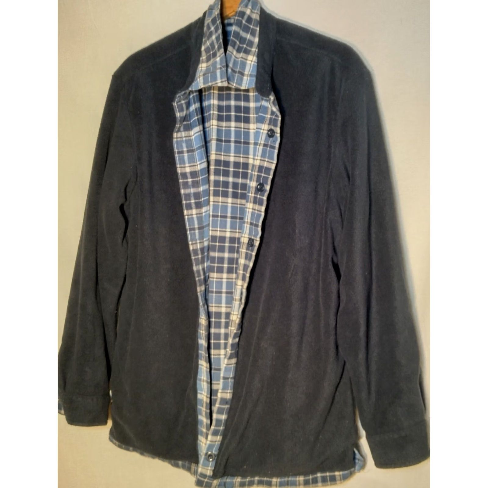 Vintage L.L. Bean Shacket Shirt Jacket M Blue Plaid Flannel Fleece Lined Work Button-Up Casual Size US M / EU 48-50 / 2 - 3 Thumbnail