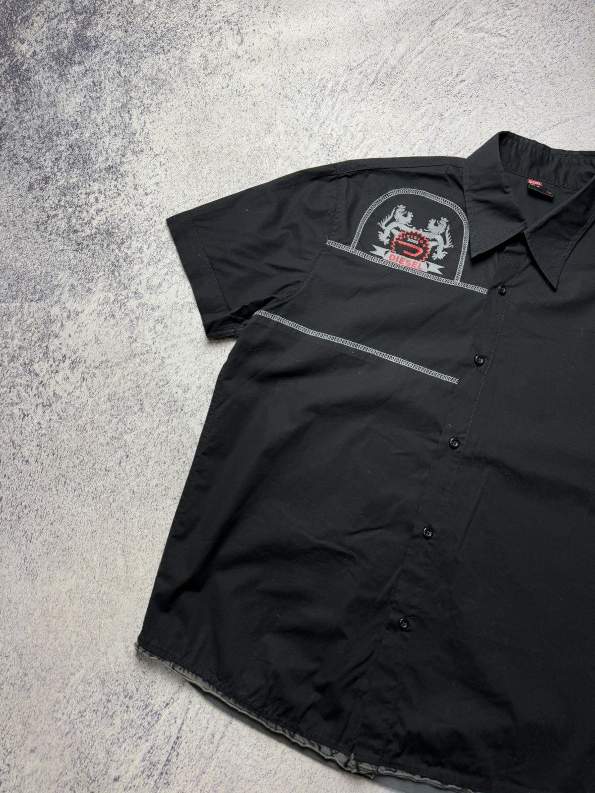 Diesel Vintage Diesel Shirt Big Logo Y2K Division 2005 USA Size US L / EU 52-54 / 3 - 5 Thumbnail