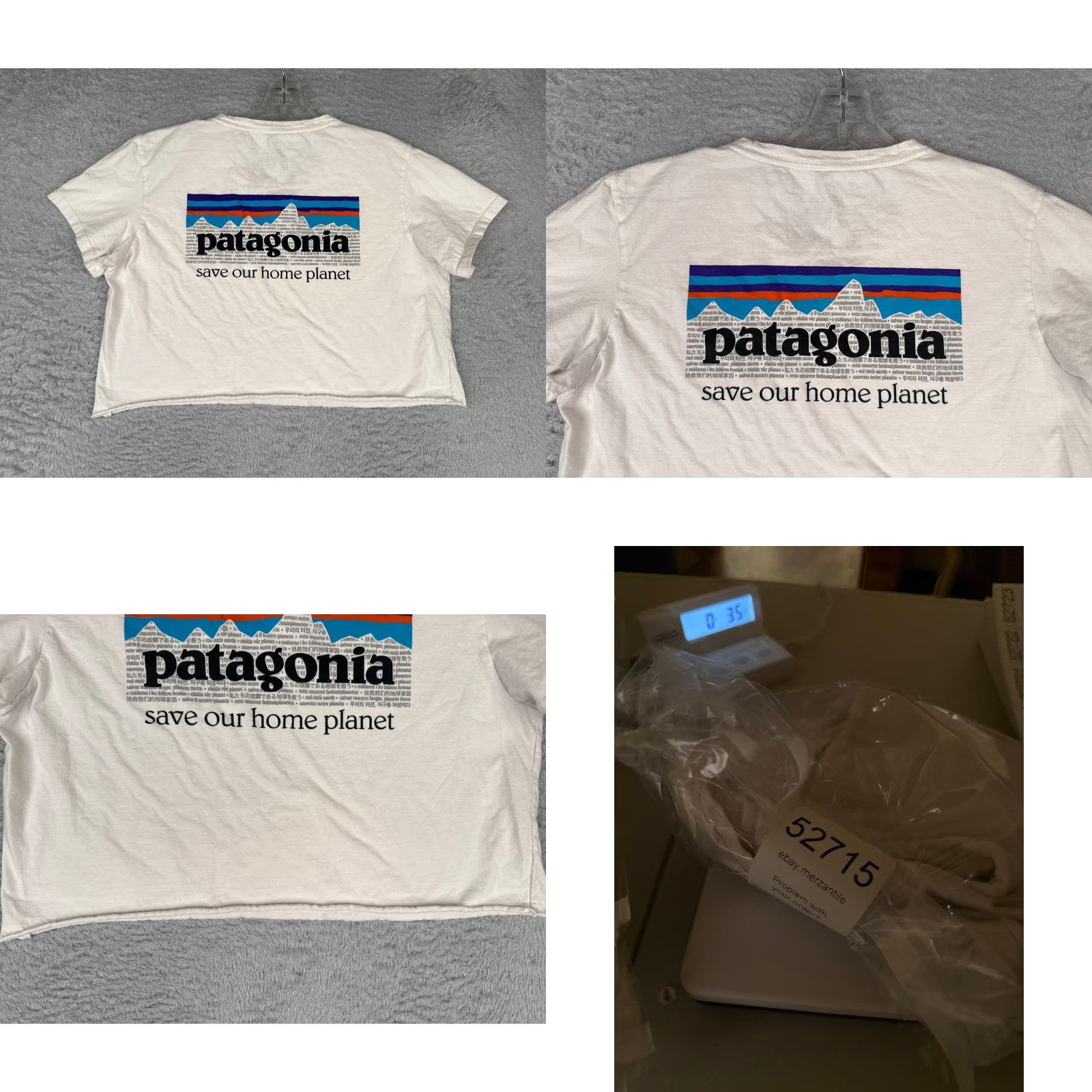 Patagonia Patagonia Shirt Adult Medium White Short Sleeve Crew Neck Cotton Crop Distressed Cropped Shirt Womens Classic Outdoor 90s? Size M / US 6-8 / IT 42-44 - 9 Thumbnail