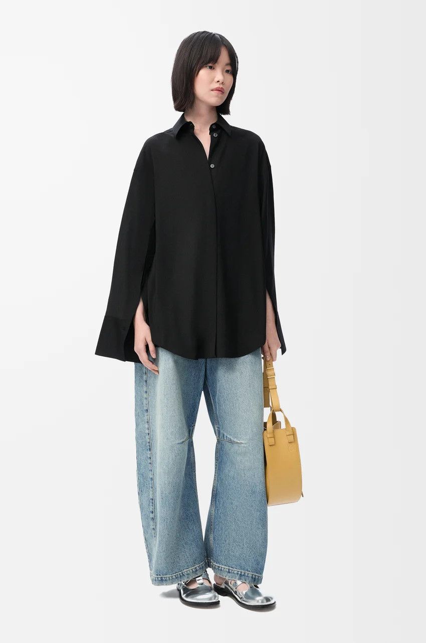 Loewe o1loc1c0525 Shirt In Wool in Black Size S / US 4 / IT 40 - 2 Thumbnail