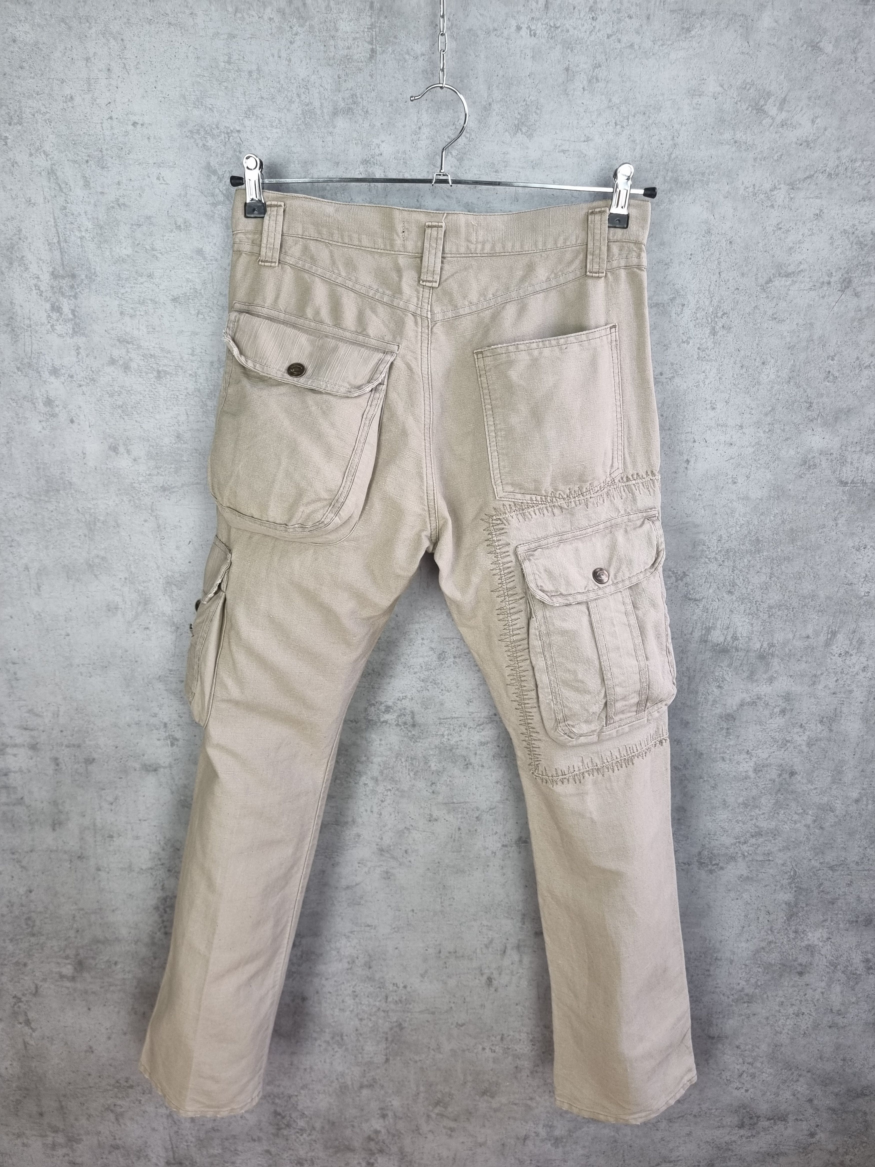 Just Cavalli 2006 Just Cavalli Cargo Gun Pocket Utility Linen Pant Size US 30 / EU 46 - 3 Thumbnail