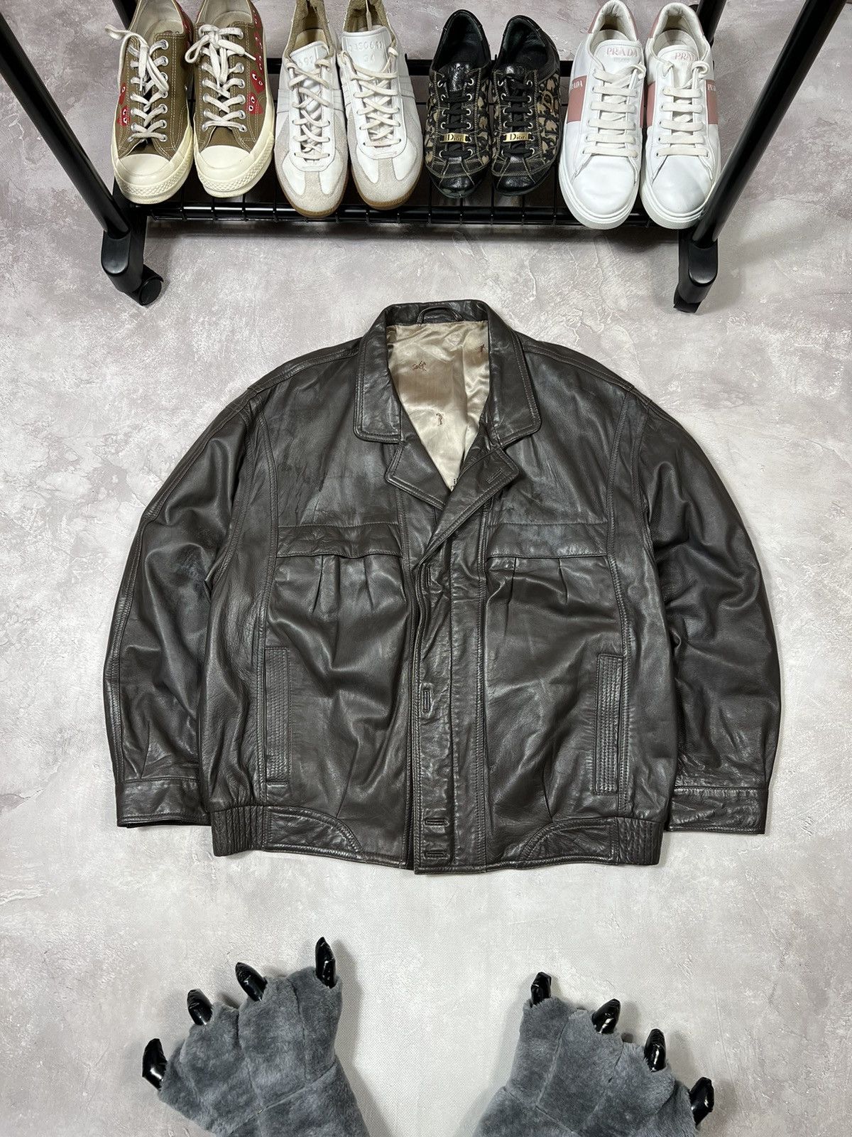 Vintage Vintage Racing Y2k Leather Jacket Size US XL / EU 56 / 4 - 1 Thumbnail