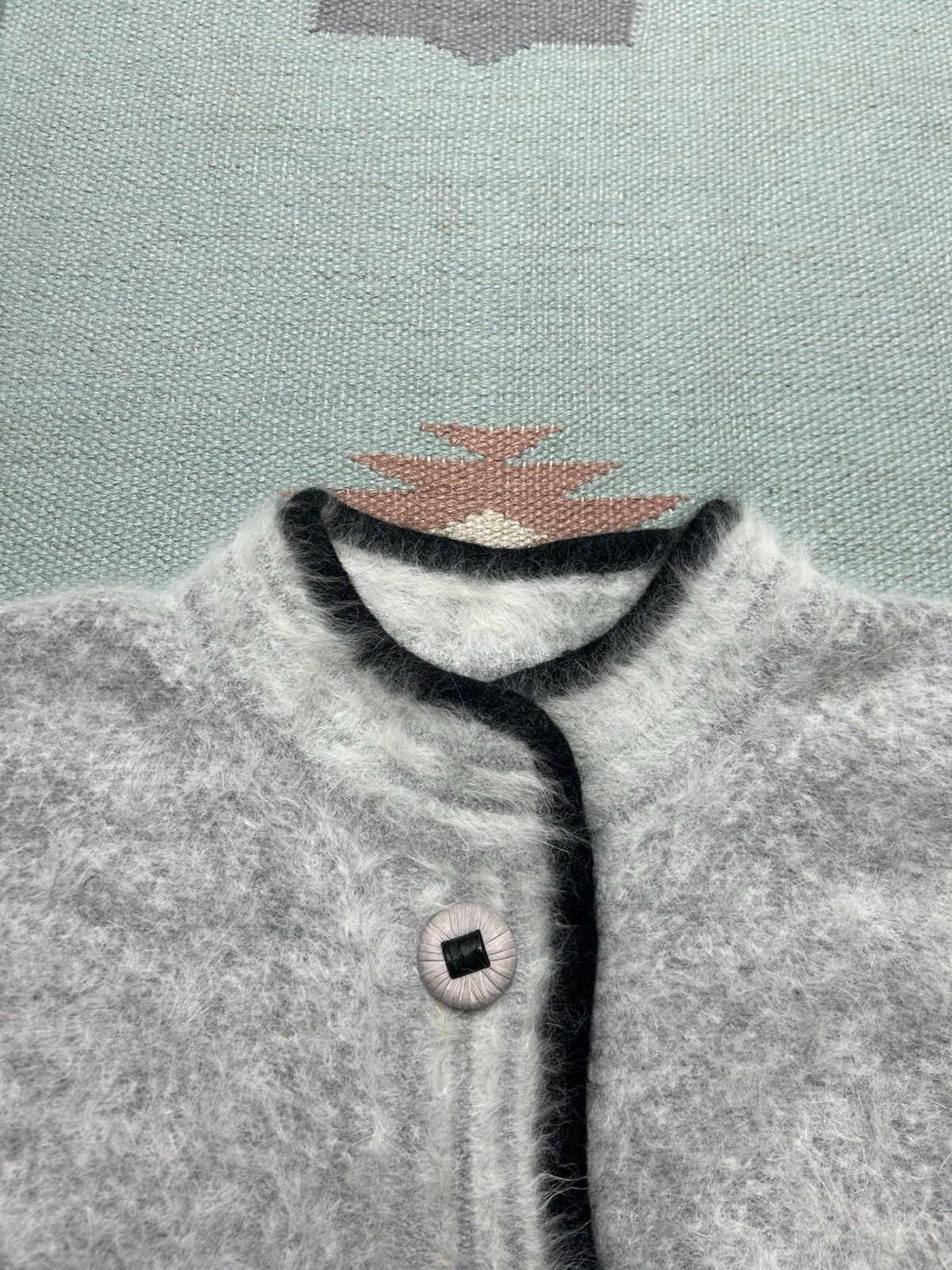 Vintage Venesha angora cardigan sweater fur fuzzy shaggy button med Size M / US 6-8 / IT 42-44 - 4 Thumbnail