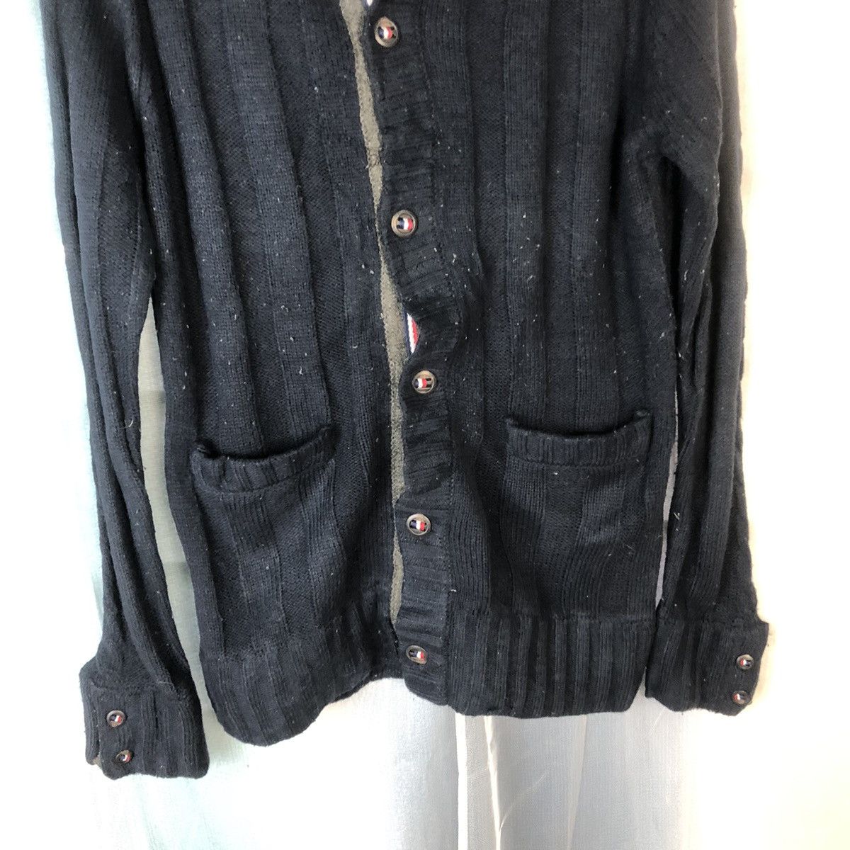 Japanese Brand Mens Mels Rose Dark Blue Patterned Cardigans #7415 Size US M / EU 48-50 / 2 - 6 Thumbnail