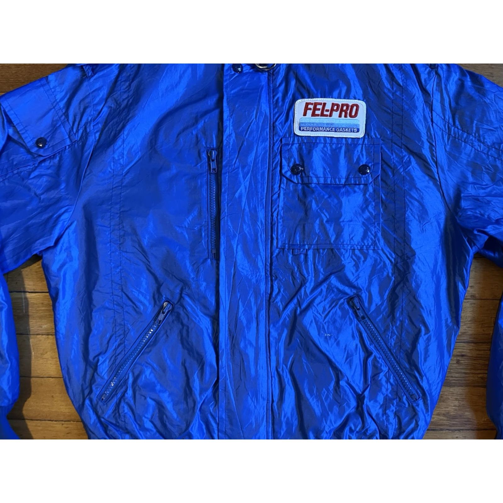 Vintage VINTAGE King Louie Jacket Car Parts Bomber Blue Men's Large 48 in Logo Embroidered 80s Grunge Retro USA Size US L / EU 52-54 / 3 - 3 Thumbnail