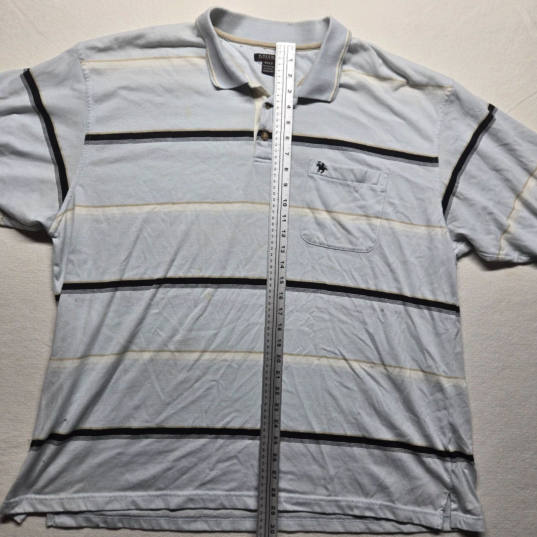 Vintage Knights Sportswear Polo Shirt Blue Short Sleeve Collared Adult 3XLT Tall Men Size US XXL / EU 58 / 5 - 6 Thumbnail